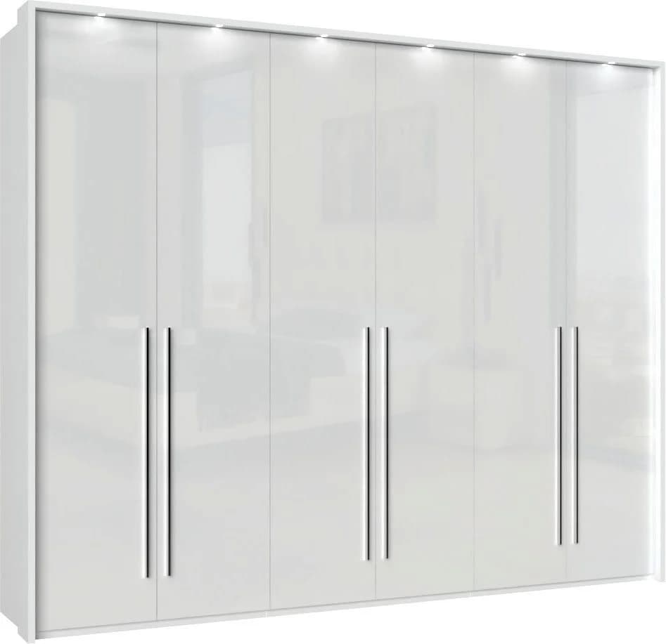 OTTO HOME Piano Kleiderschrank Weiß Hochglanz Soft-Close LED