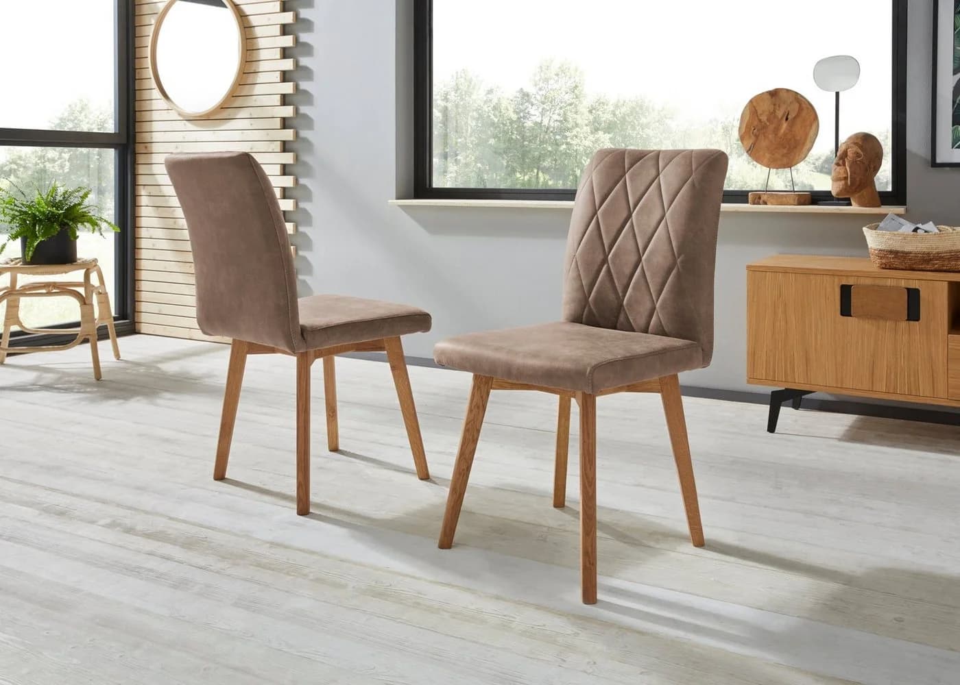 OTTO HOME Esszimmerstuhl Brest Polyester Eiche geölt