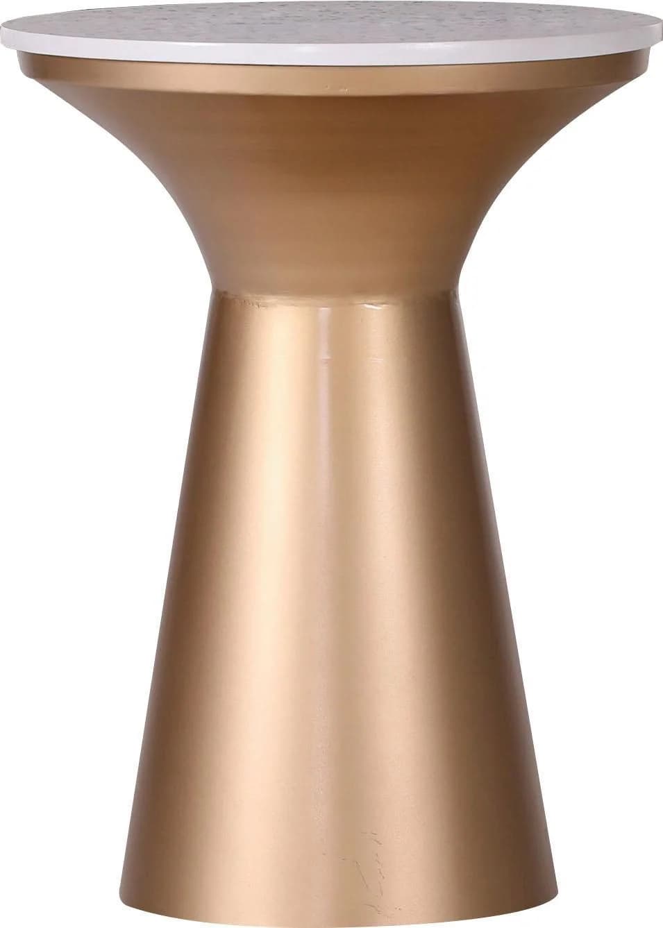 Beistelltisch LEONIQUE Menton Gold Terrazzo