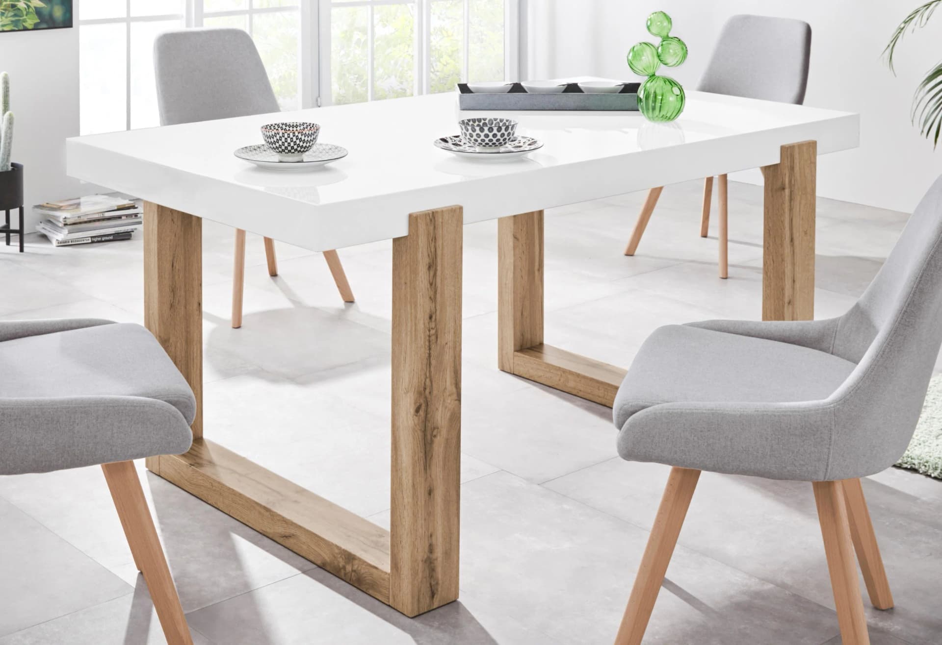 Esstisch INOSIGN Solid Weiß Hochglanz MDF
