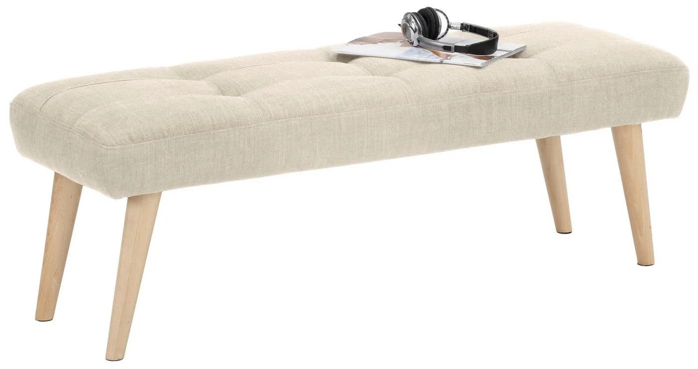 Bank HOME AFFAIRE Amrum Beige Strukturstoff 120cm