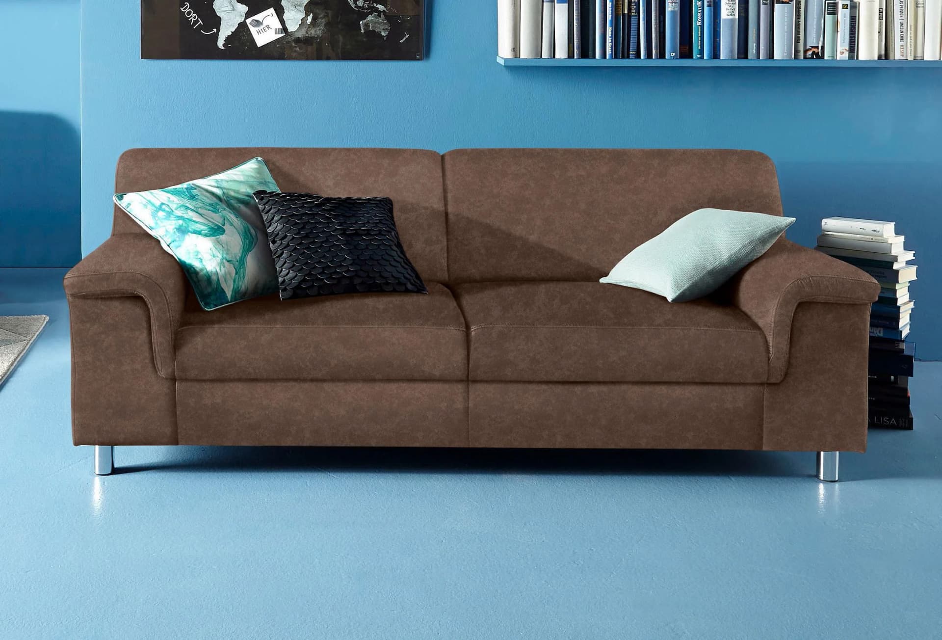 HOME AFFAIRE Jamie Sofa 2,5-Sitzer Braun Modern