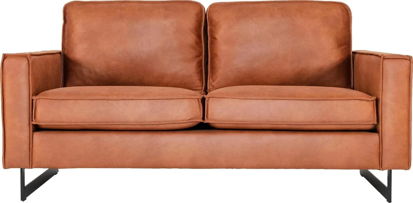 HOME AFFAIRE Pinto 2-Sitzer Sofa Cognac Microfaser Lederoptik