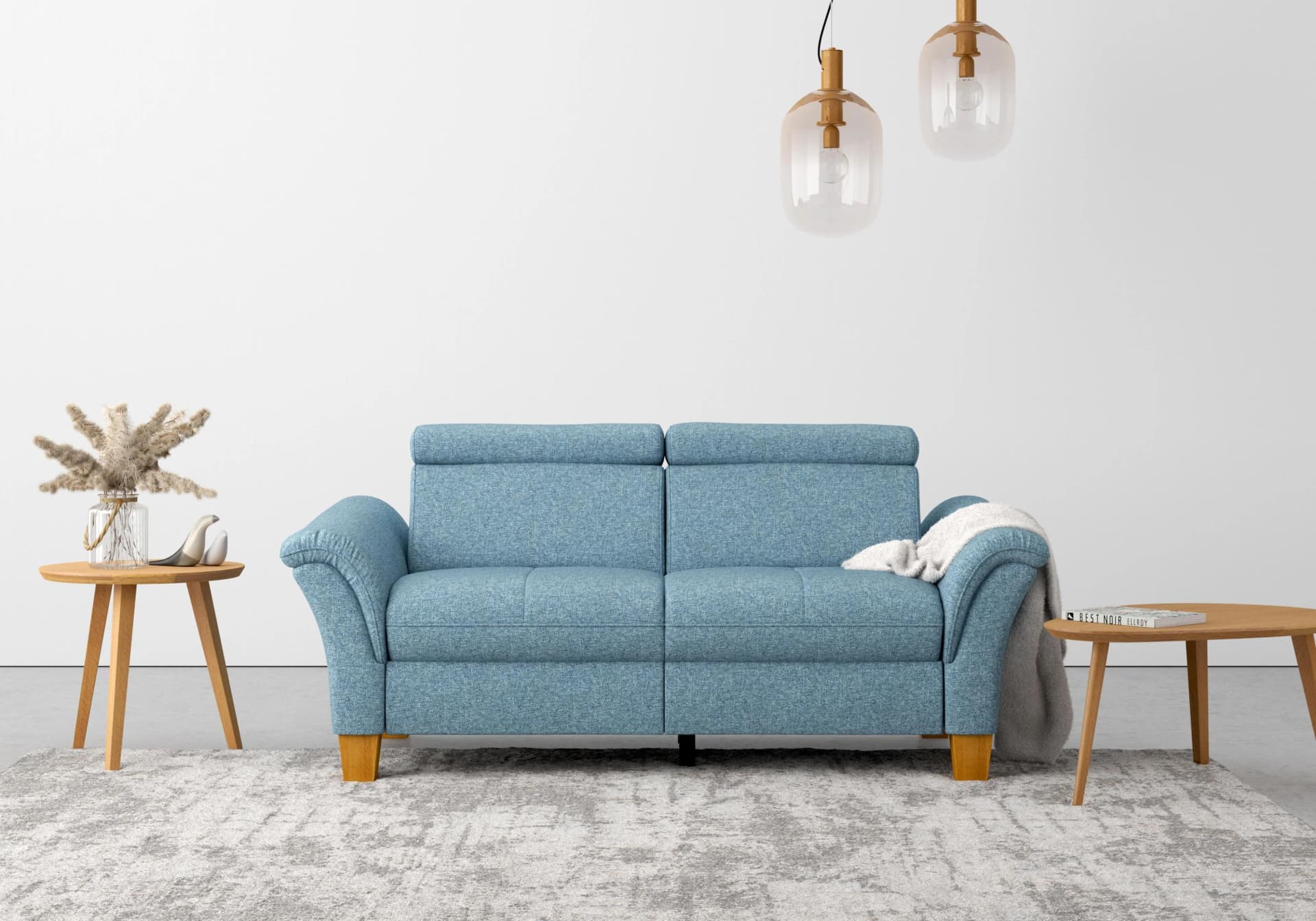 HOME AFFAIRE Lindgren 2,5-Sitzer Sofa mit TV-Funktion Eisblau