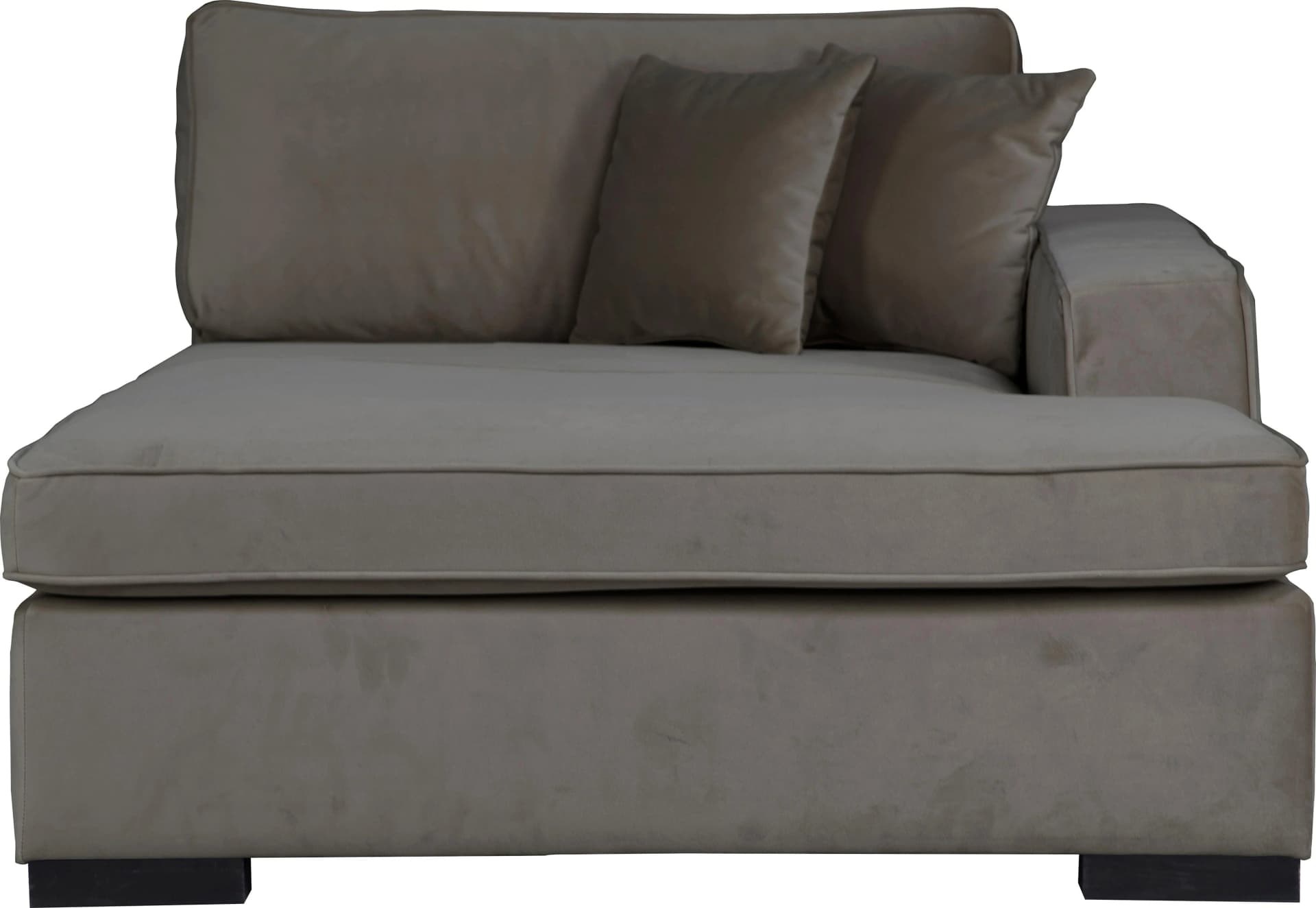HOME AFFAIRE Skara Sofaelement Grau Taupe Samtoptik