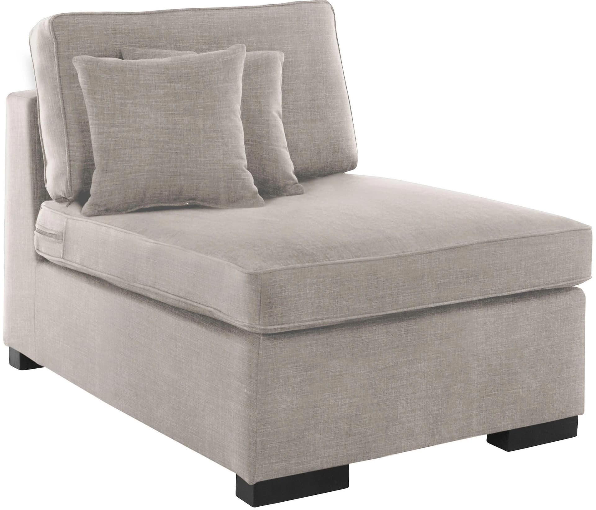 HOME AFFAIRE Skara Sofa-Mittelelement Beige Samtvelours Modul