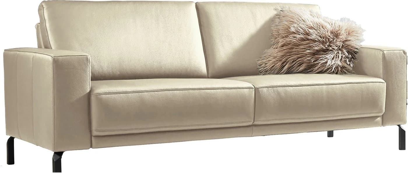HOME AFFAIRE Apiro 2-Sitzer Sofa Dickleder Beige