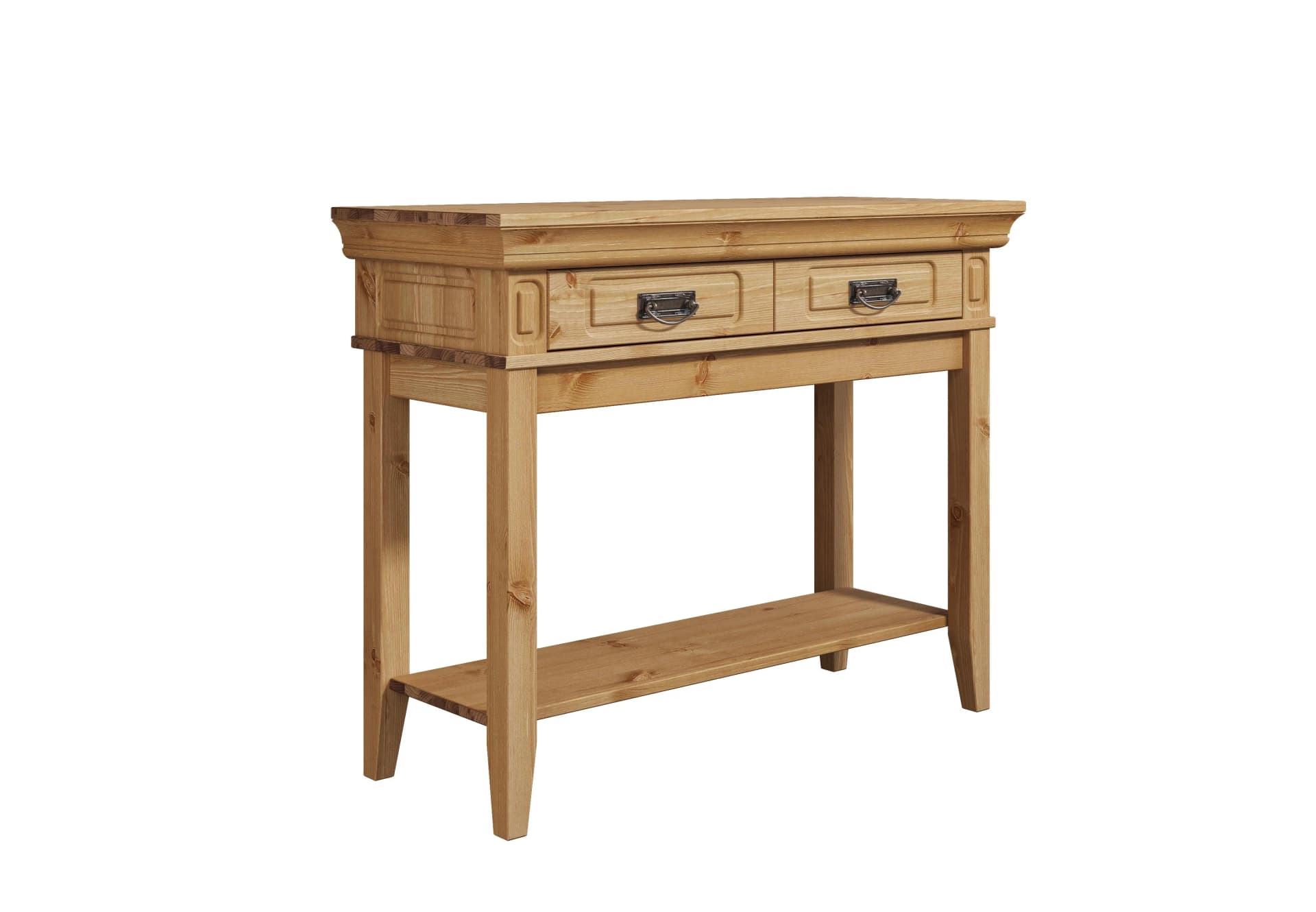 OTTO HOME Vinales Nachttisch Massivholz Kiefer Beige 2 Schubladen
