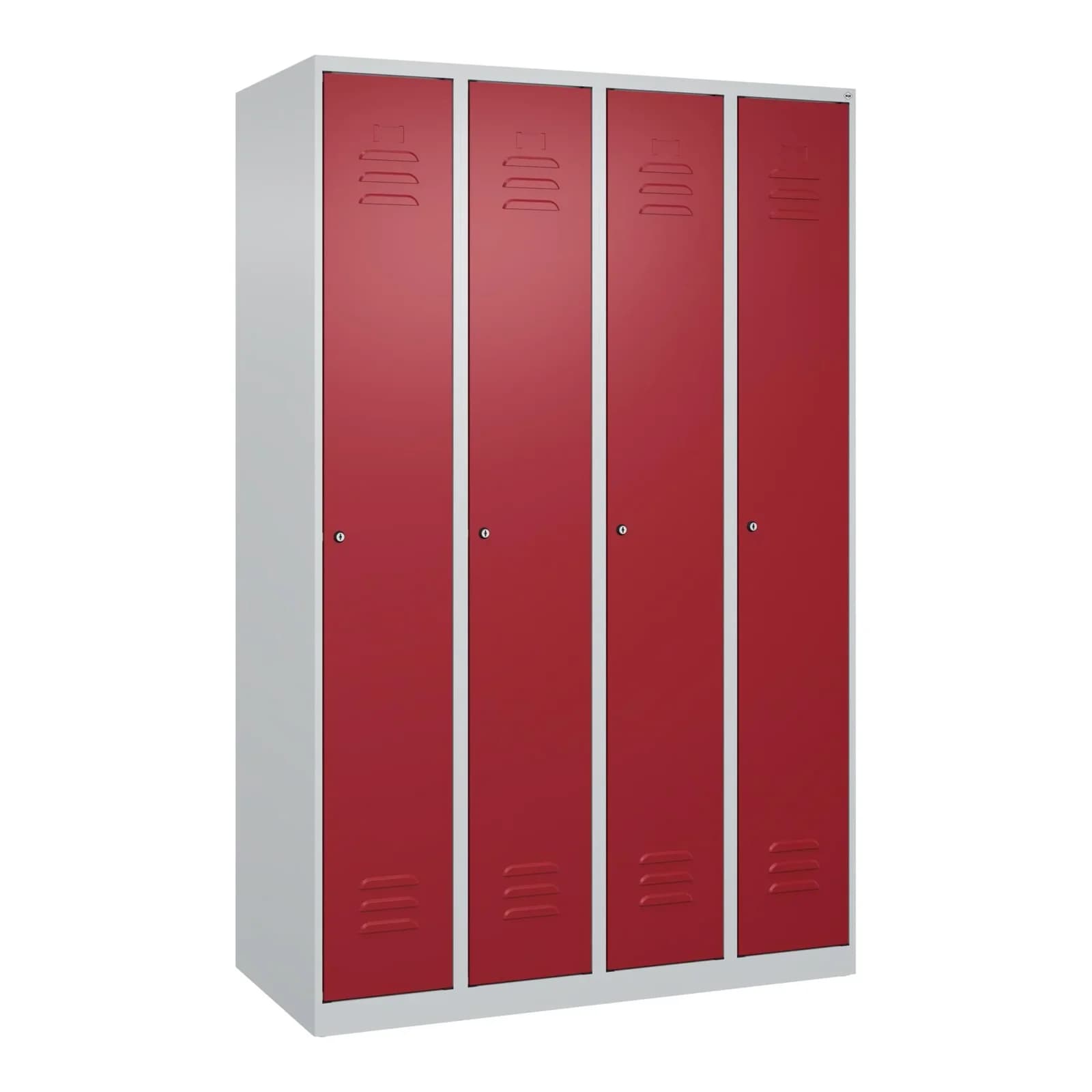 C+P Spind Classic PLUS Garderobenschrank 4 Abteile Stahl