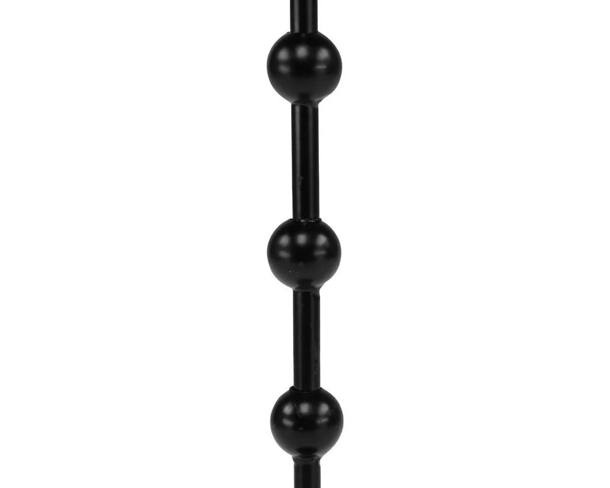 Florists Products Stabkerzenhalter Schwarz Metall Kugel-Design
