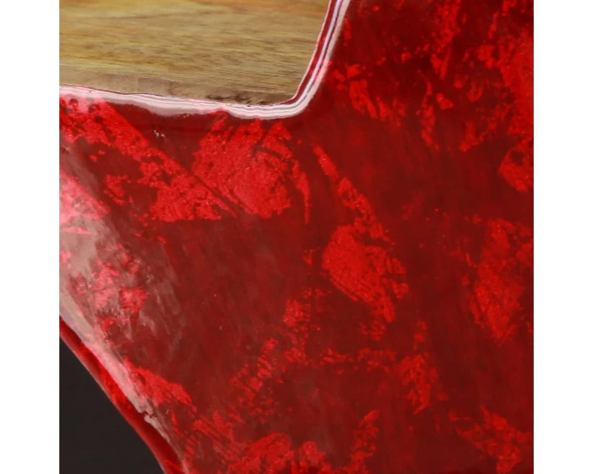 Viana Deko Stern Mangoholz Rot 20cm Weihnachtsdeko