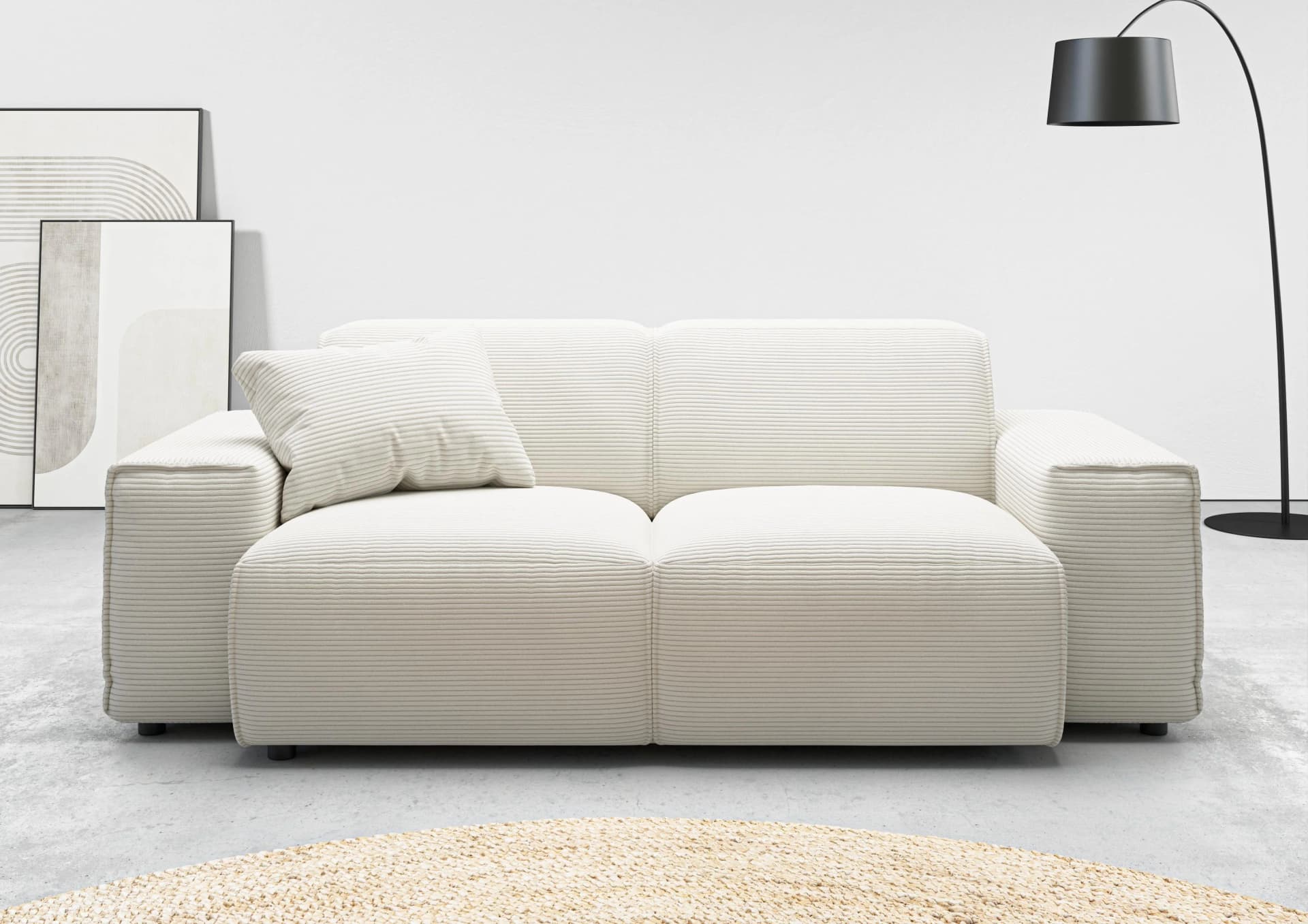 Home Affaire 2-Sitzer Sofa Glimminge Weiß Cord