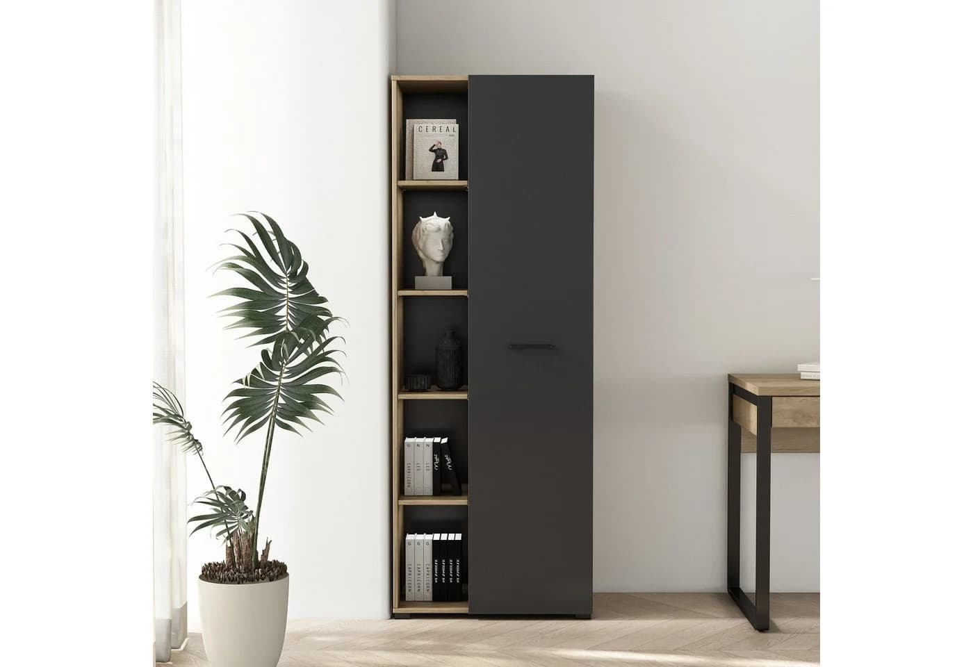 OTTO home Aktenschrank Moid Modern Braun Schwarz