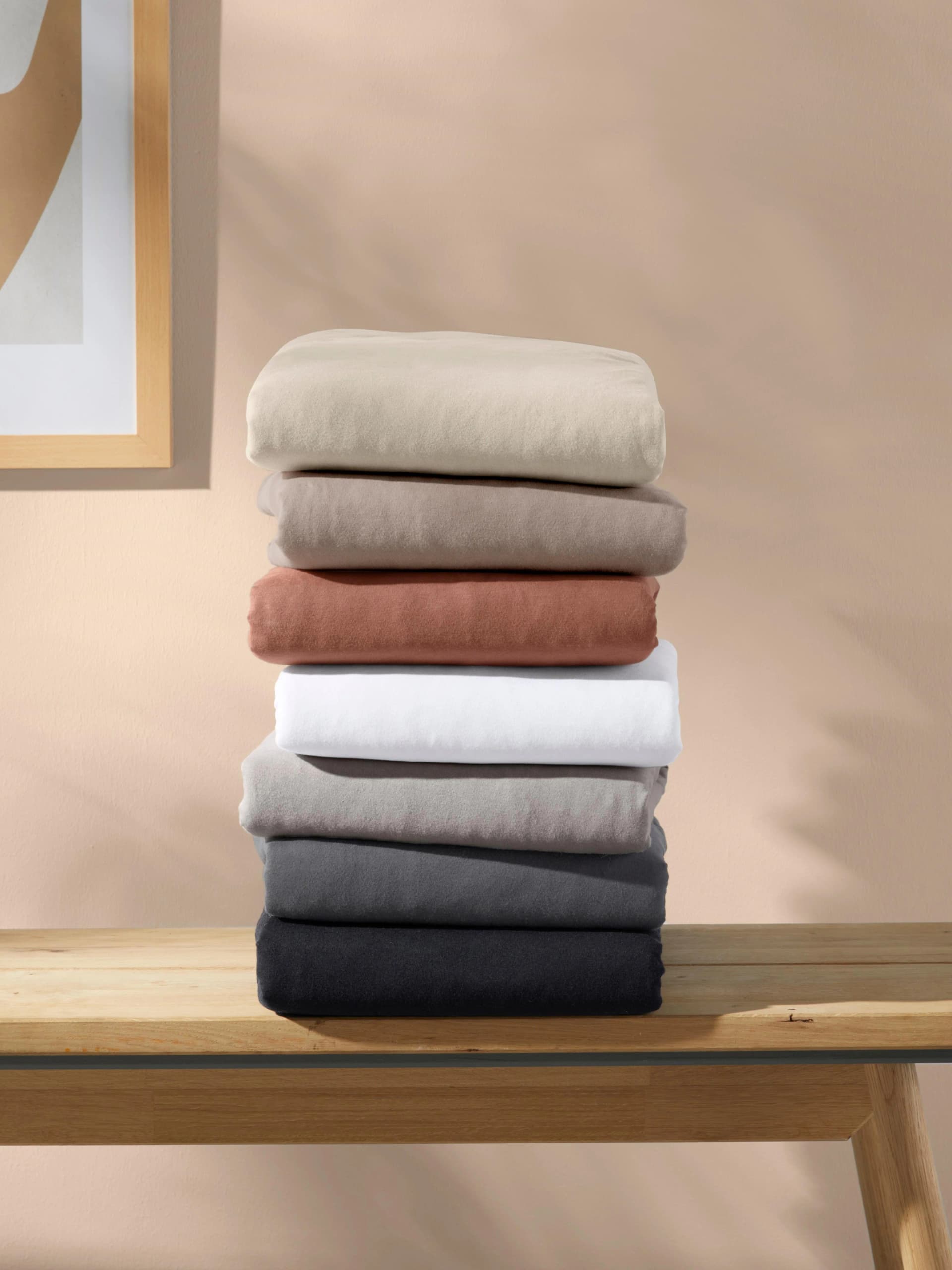 LeGer Home Spannbettlaken Anisa Anthrazit Jersey Baumwolle