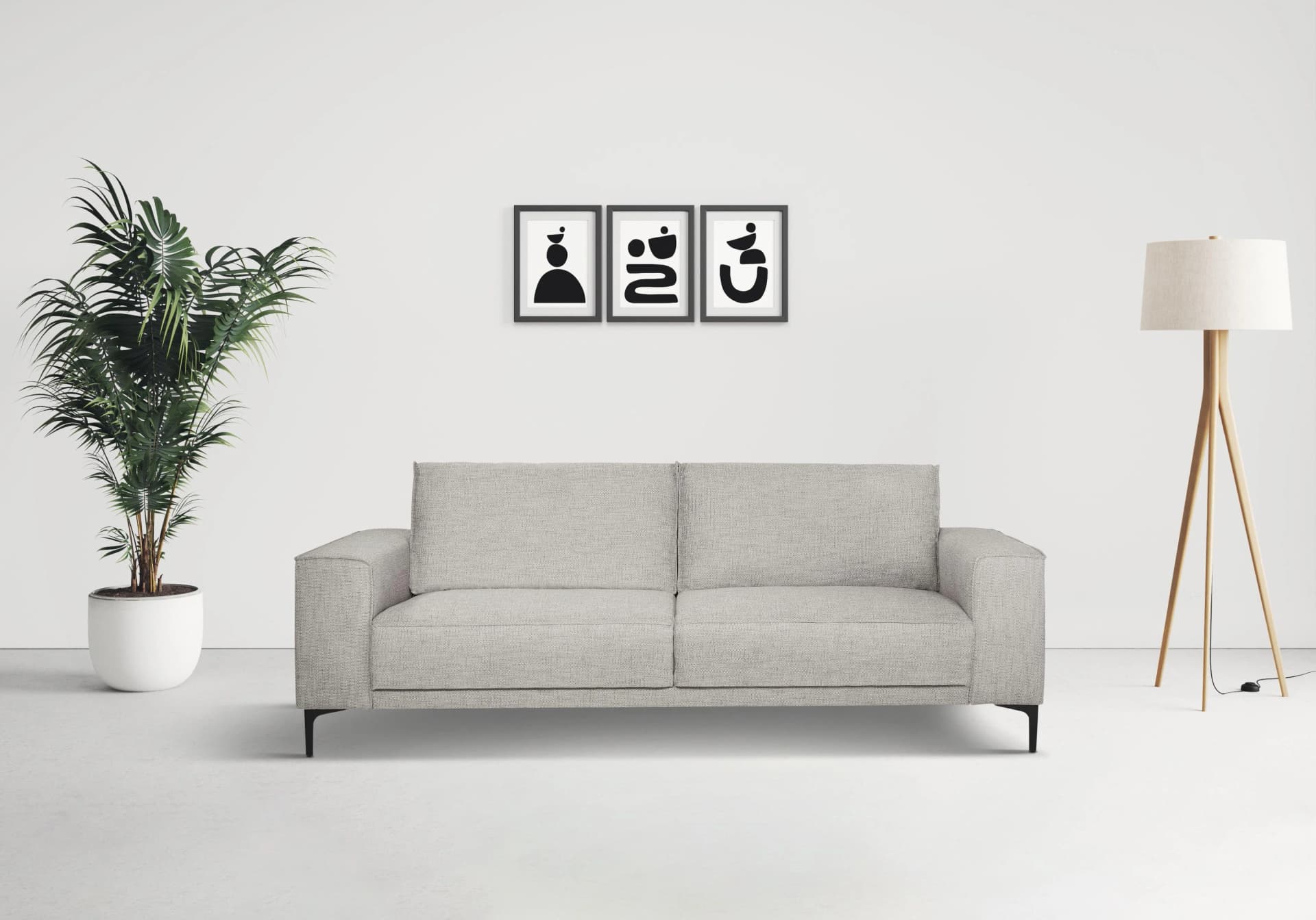 OTTO HOME OLAND 3-Sitzer Sofa Skandi-Design Braun