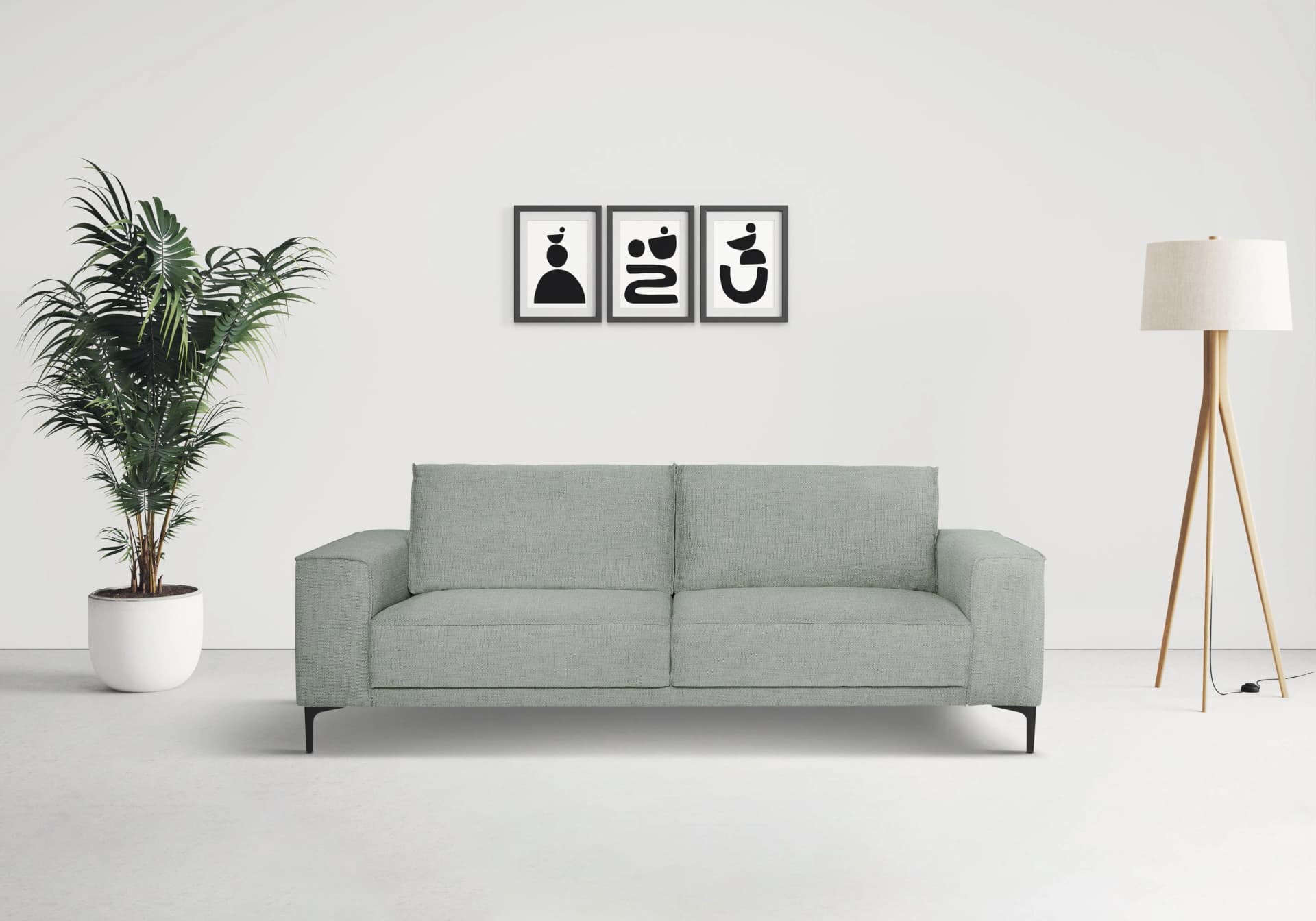 OTTO HOME OLAND 3-Sitzer Sofa Skandi-Design Blau