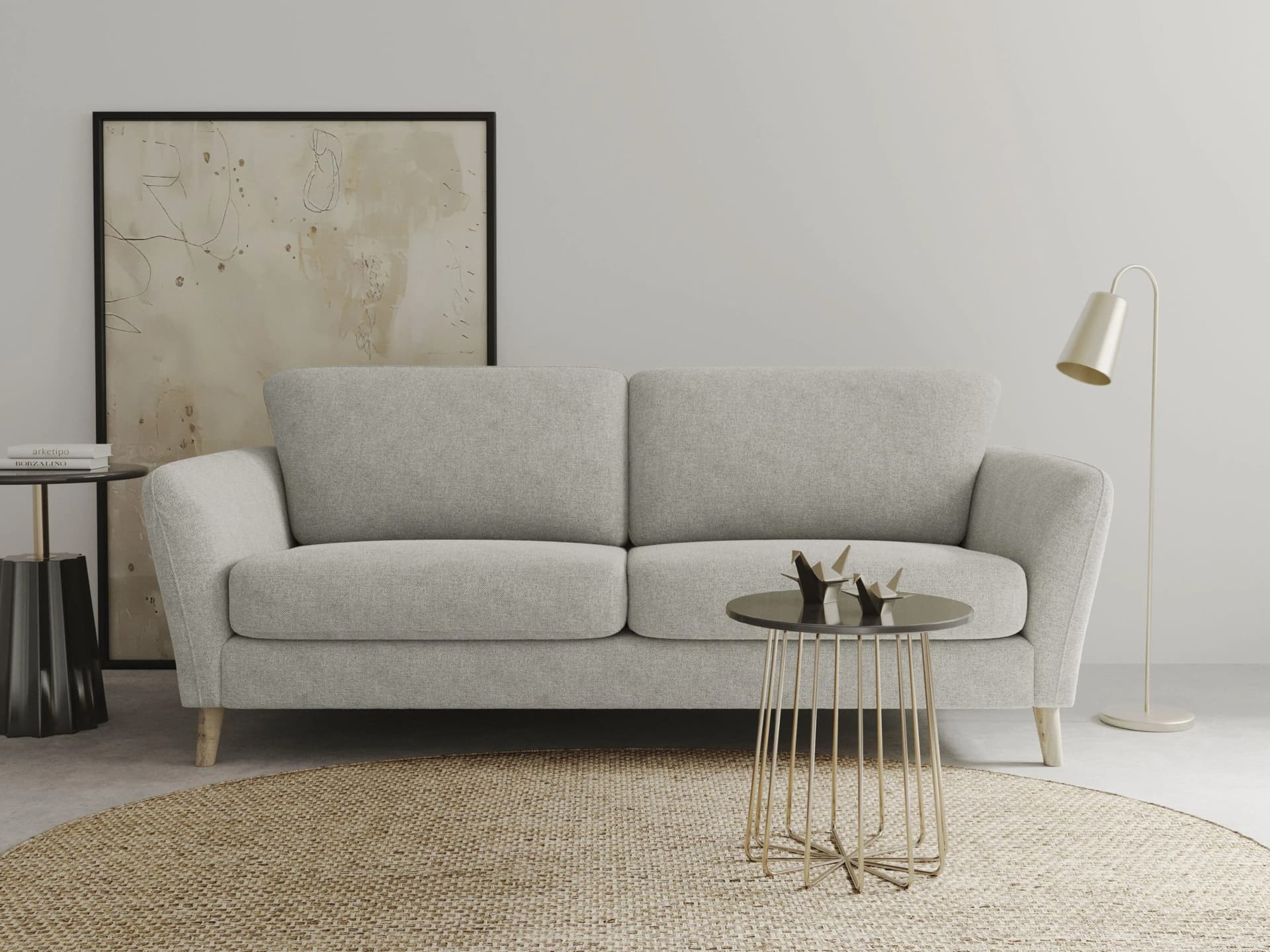 Home Affaire MARSEILLE 3-Sitzer Sofa Grau Landhausstil