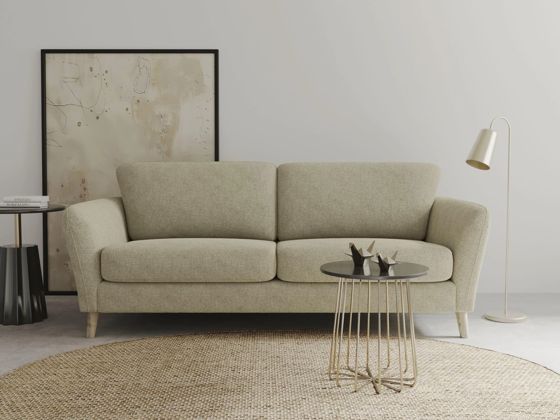 Home Affaire Marseille 3-Sitzer Sofa Landhausstil Braun