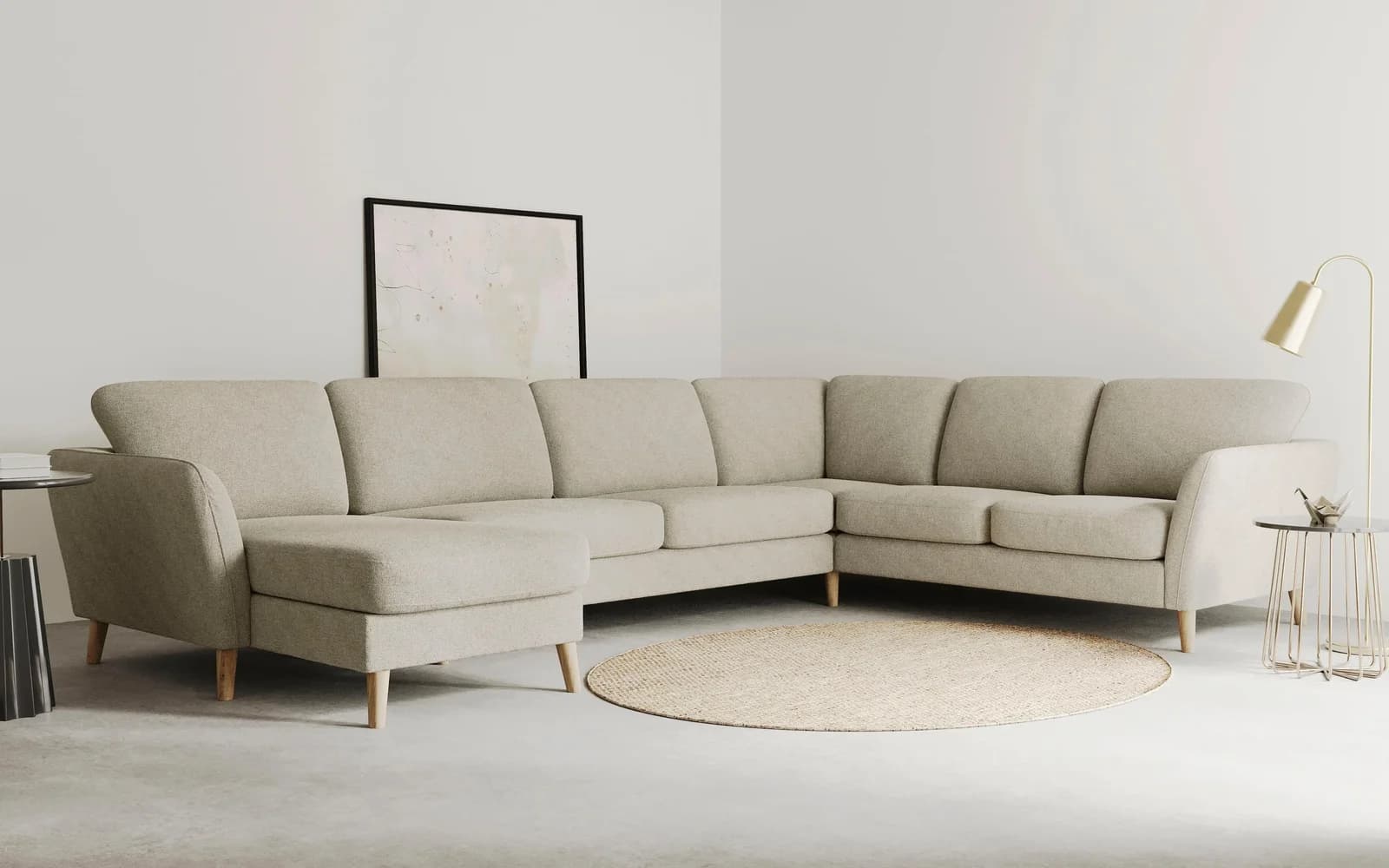 Home Affaire Wohnlandschaft Marseille U-Form Grau