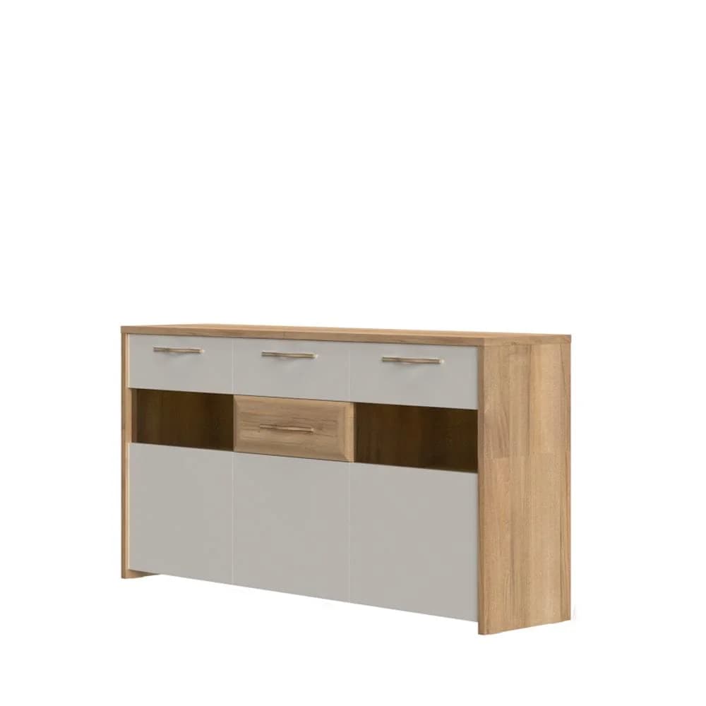 OTTO HOME Gala Kommode Beige Hochglanz mit LED-Beleuchtung