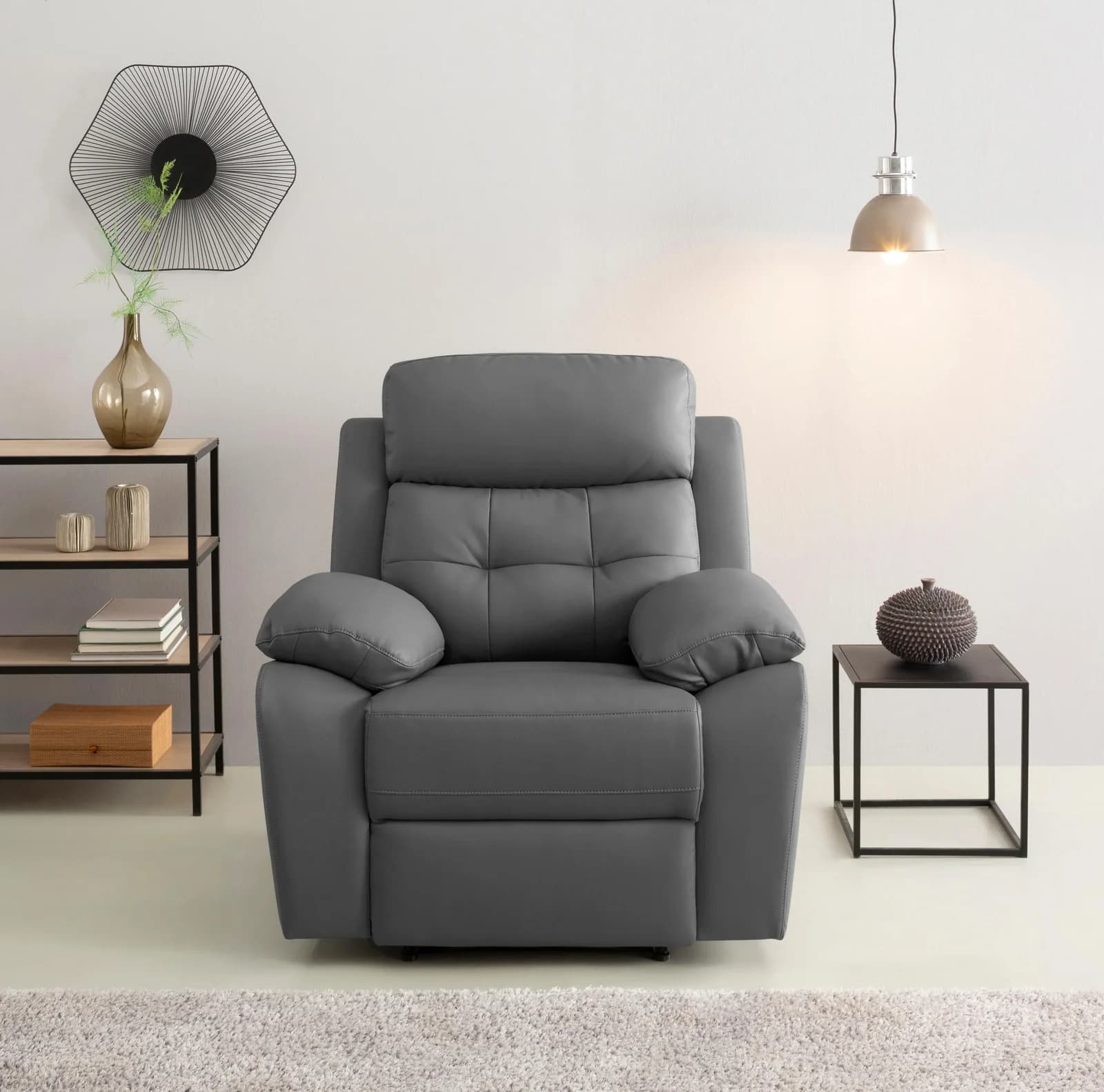 HOME AFFAIRE Relaxsessel Lannilis Grau mit Relaxfunktion