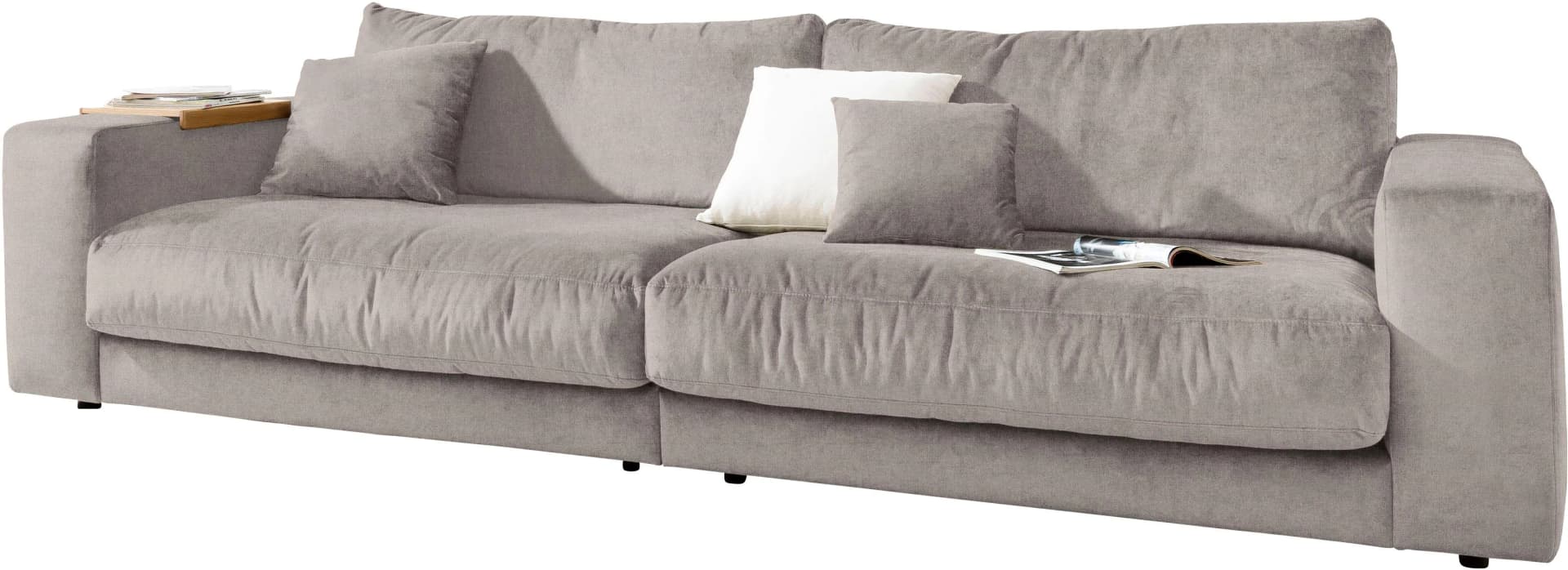 Big-Sofa 3C CANDY Enisa II Grau Polyester Easy Care