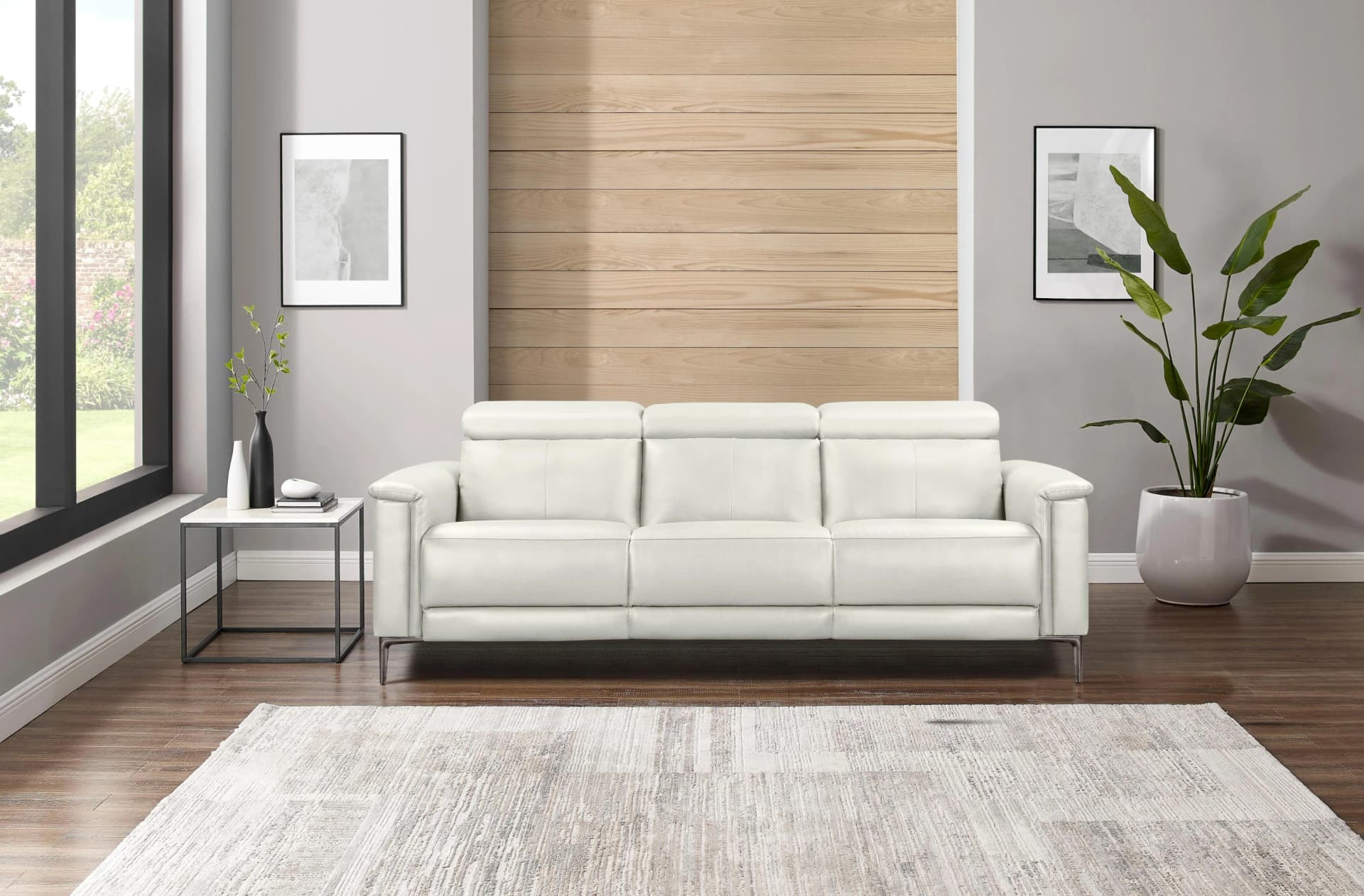 OTTO HOME 3-Sitzer Sofa LUND Creme Relaxfunktion Kunstleder
