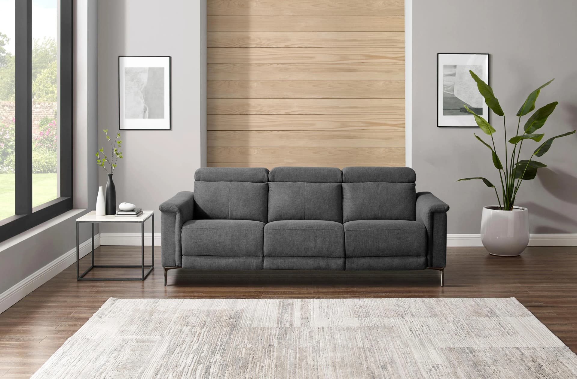 OTTO HOME 3-Sitzer Sofa LUND Relaxfunktion Anthrazit
