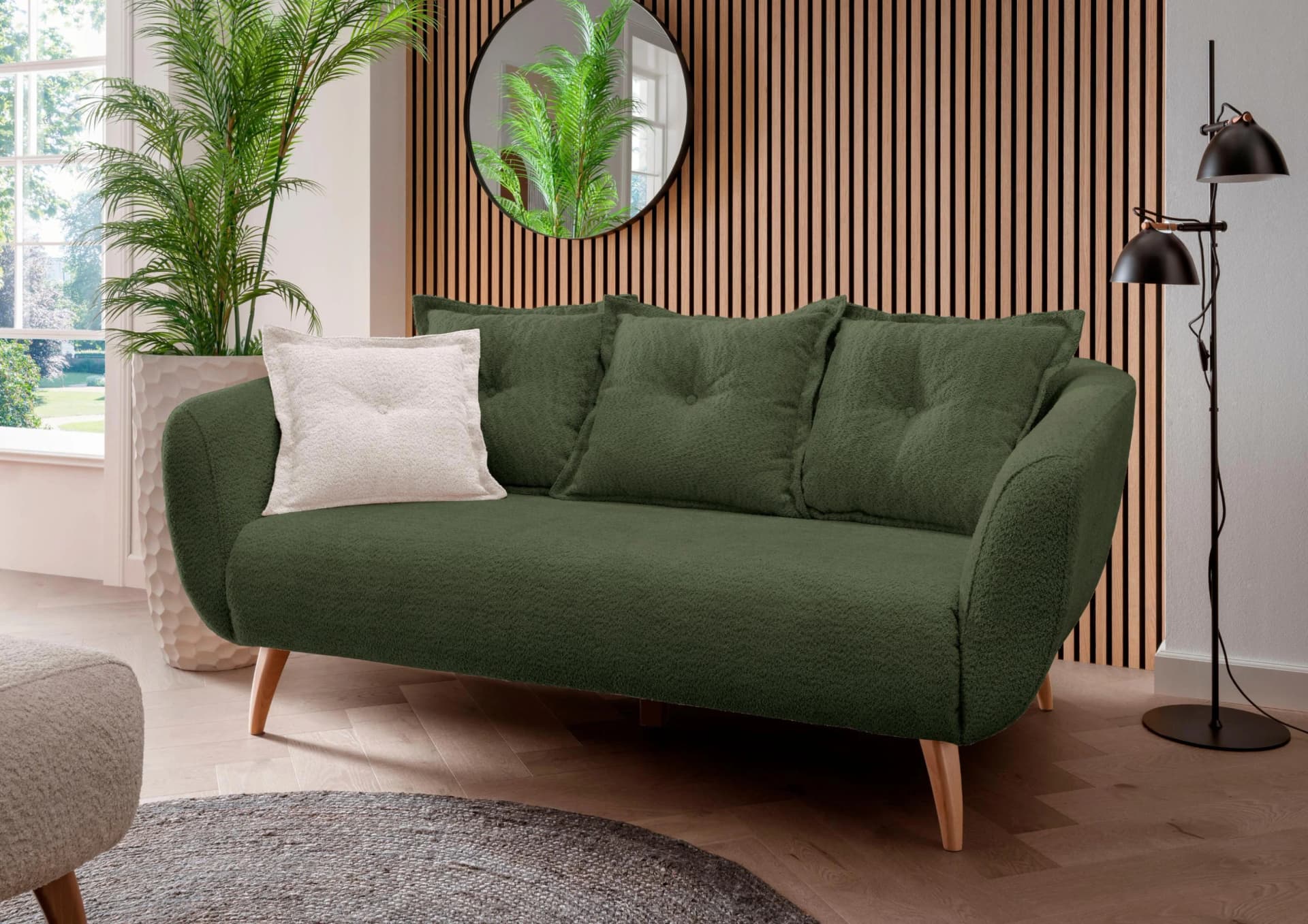 Home Affaire Baggio 2,5-Sitzer Sofa Modern Moosgrün