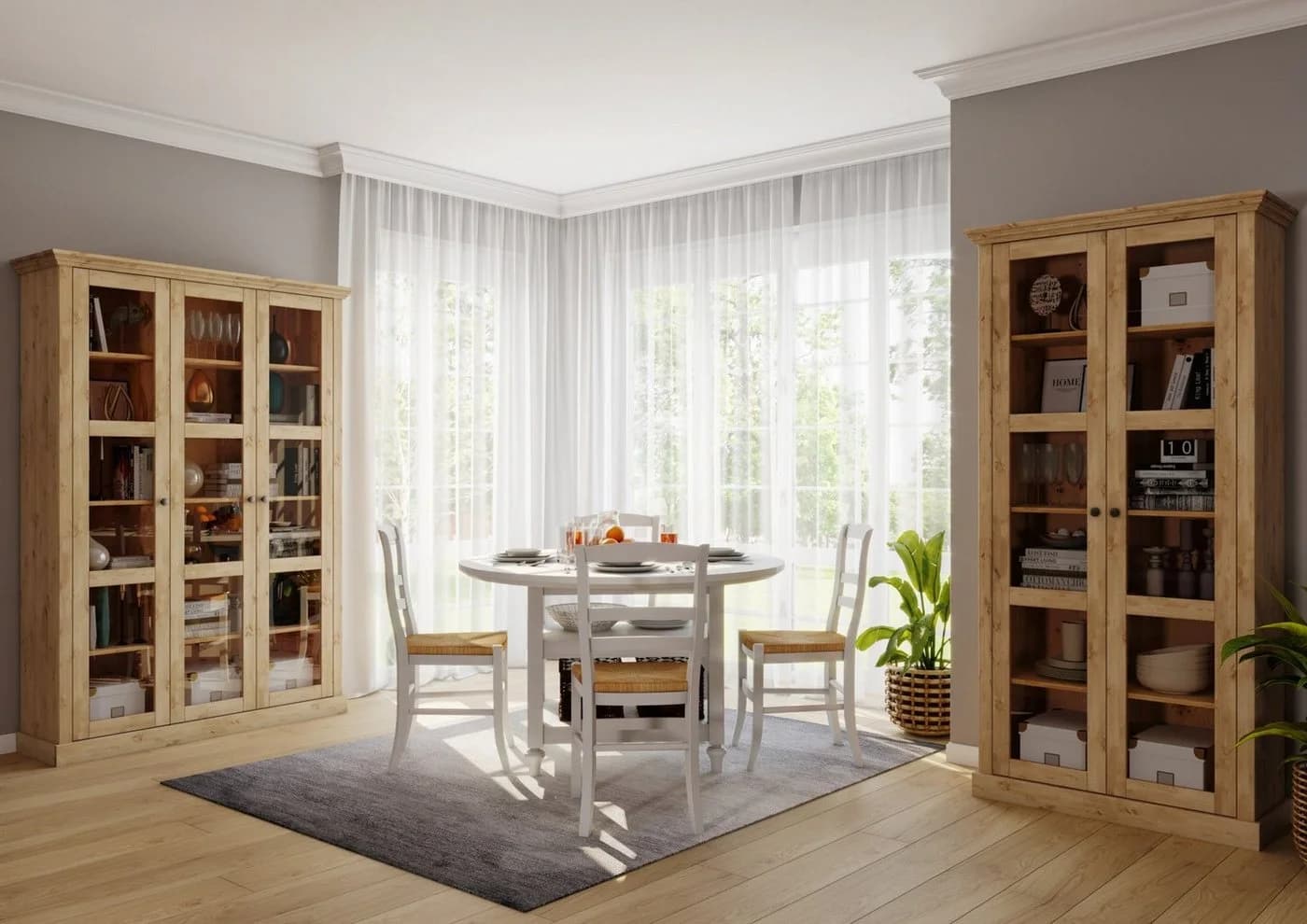 Vitrine HOME AFFAIRE "Meliss" Massivholz Kiefer
