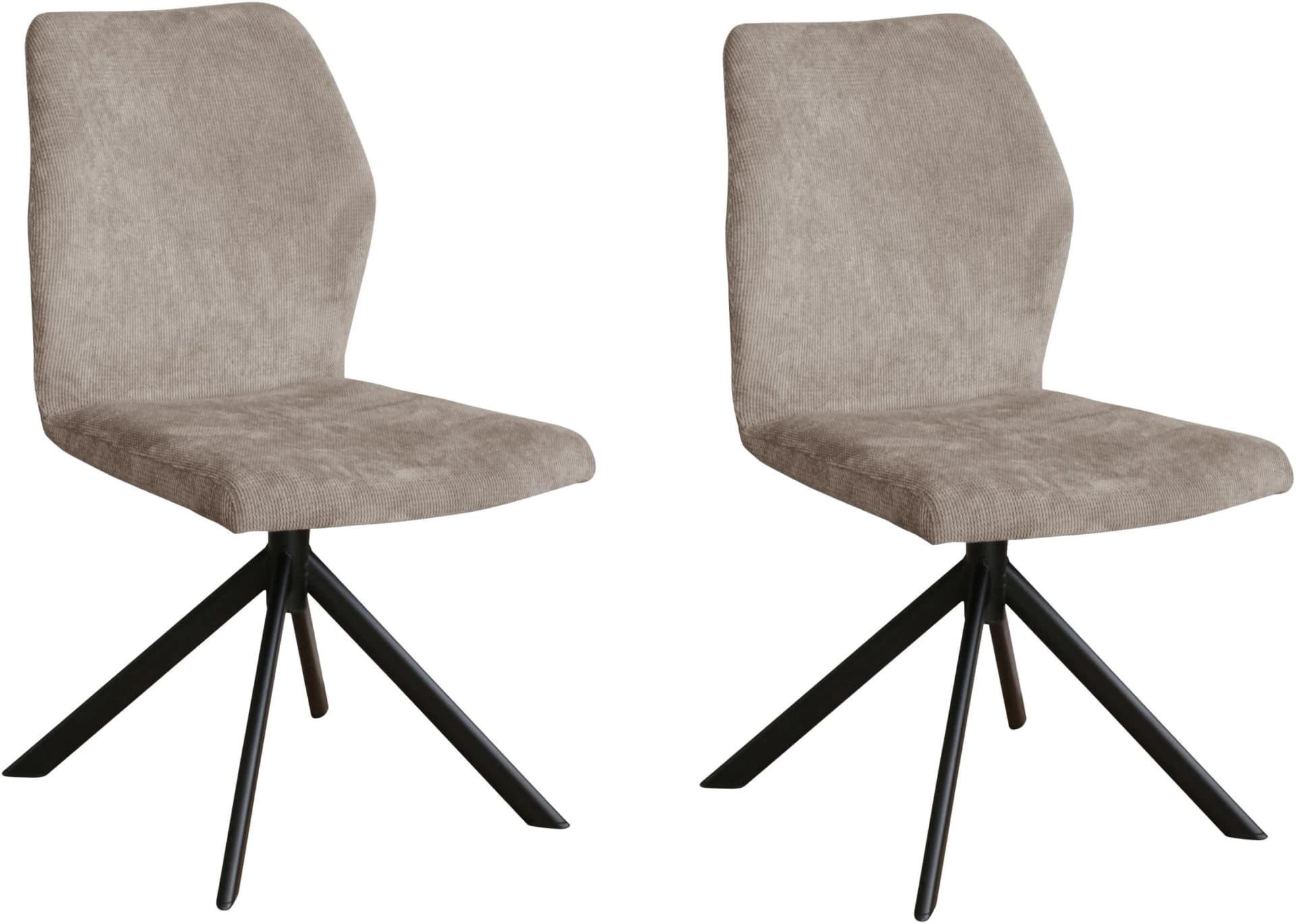 Schalenstuhl HOME AFFAIRE "Hacienda" Cappuccino Schwarz 2er Set