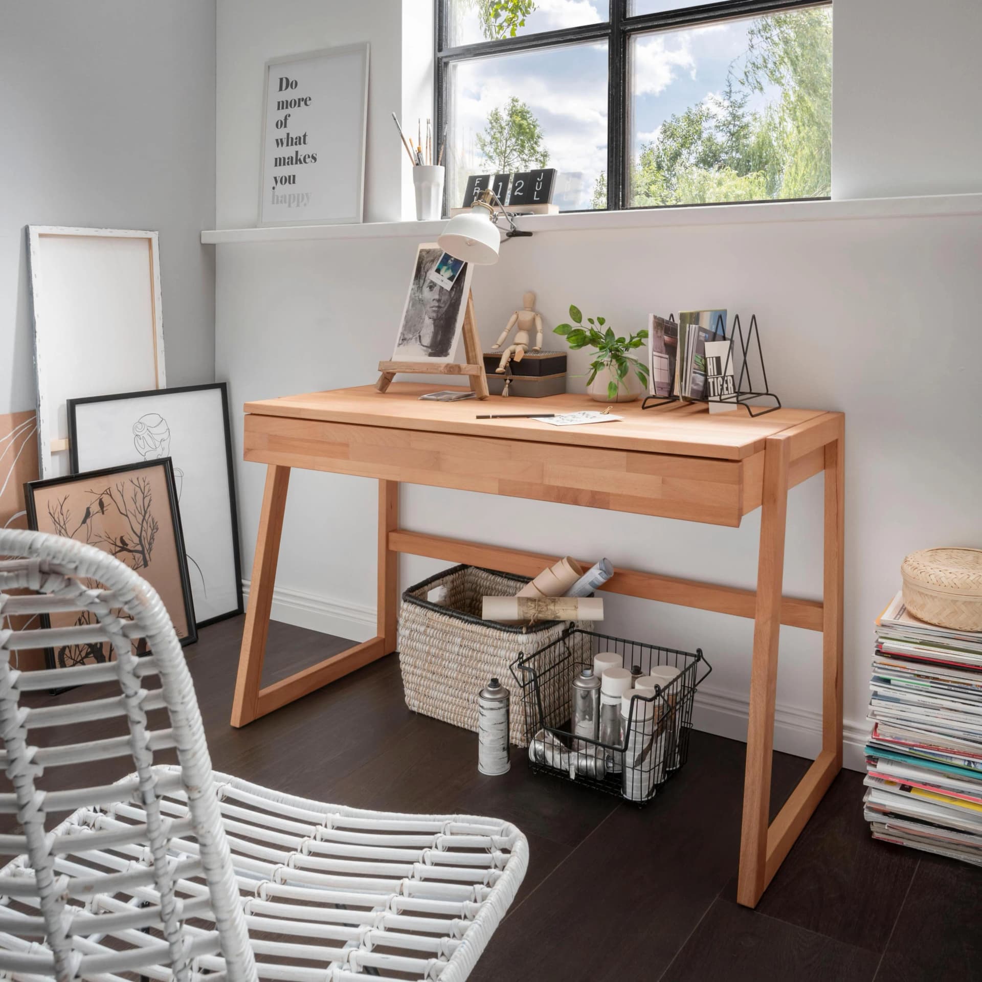 Home Affaire Laptoptisch Dura Massivholz Wildeiche