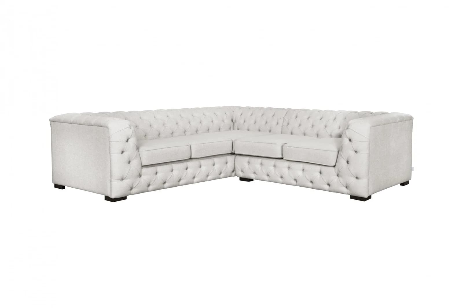 Home affaire Chesterfield Sofa Serie Kalina Creme Polyester