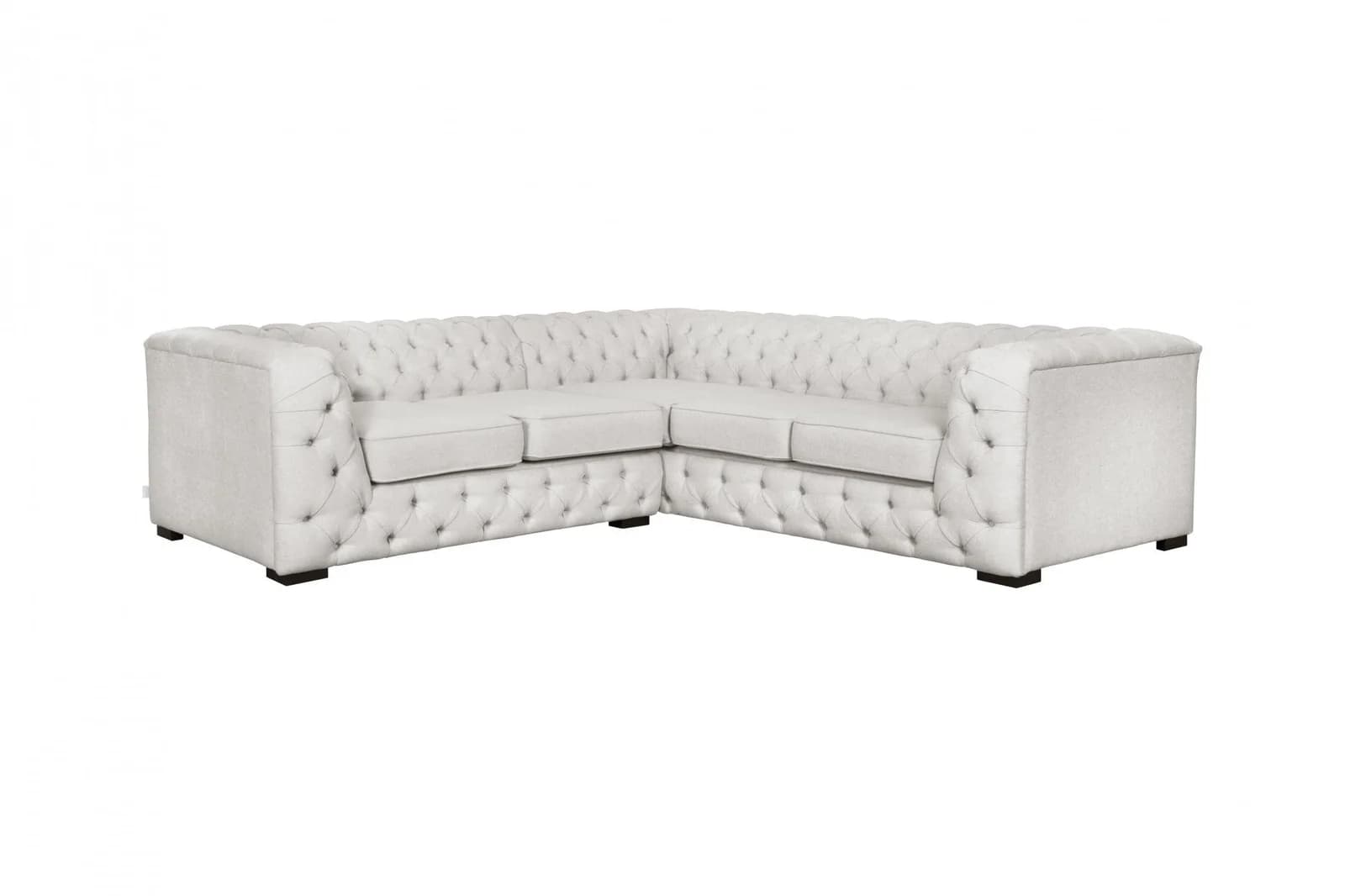 Home affaire Chesterfield Sofa Serie Kalina Creme Polyester