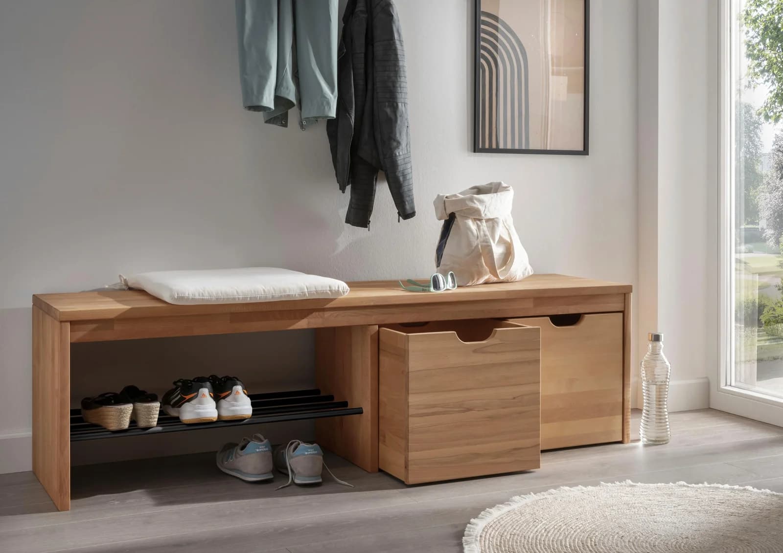 Home Affaire Bank Dura FSC Massivholz Eiche Braun 160cm