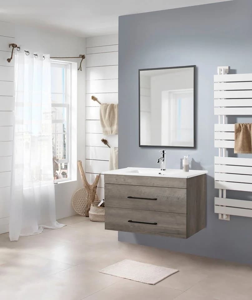 WELLTIME Waschtisch Florenz mit Waschbecken Grau