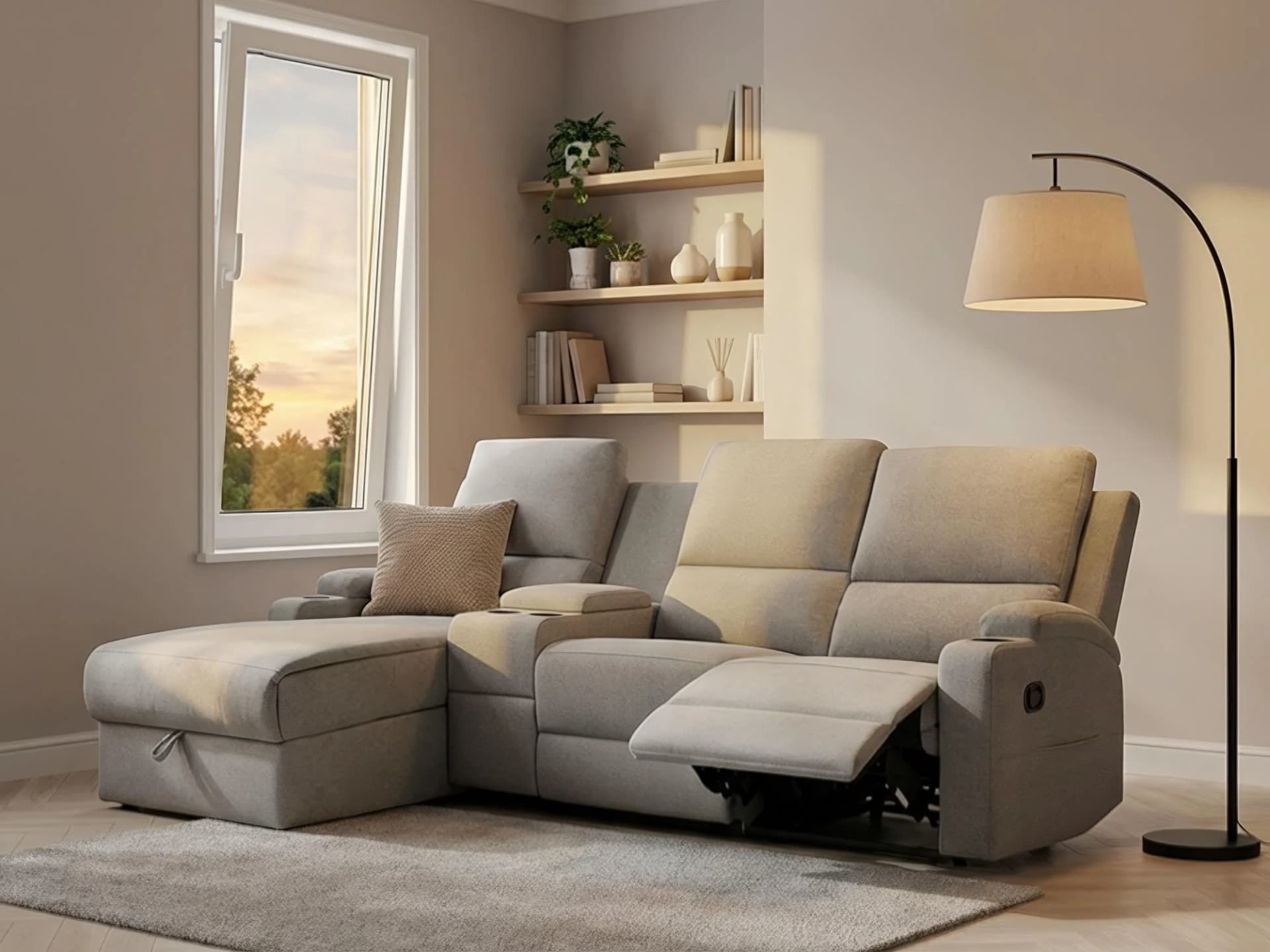 OTTO HOME NAPORI Ecksofa L-Form mit Relaxfunktion und Getränkehaltern