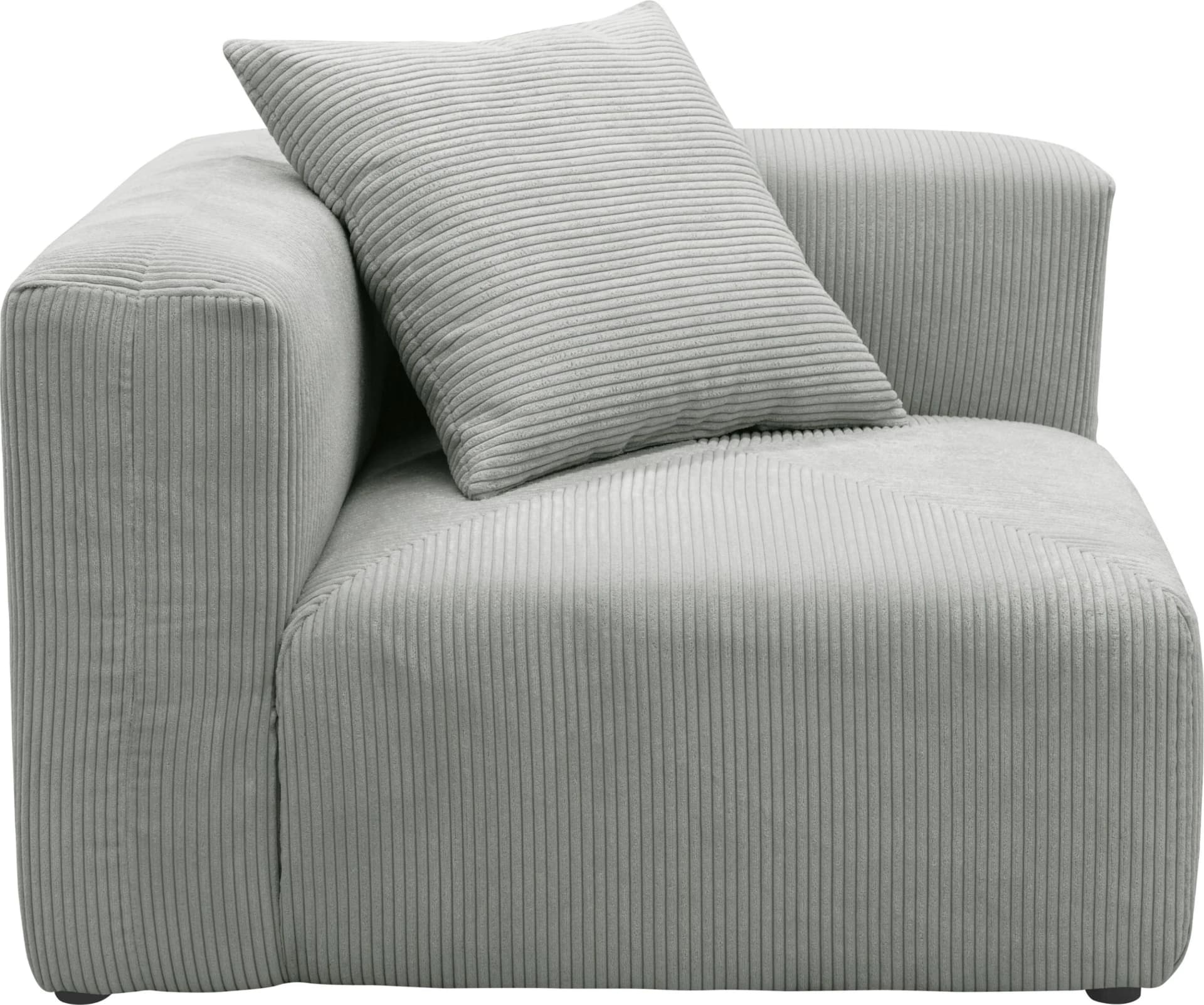 HOME AFFAIRE Gerrid Sofa-Eckelement Cord hellgrau