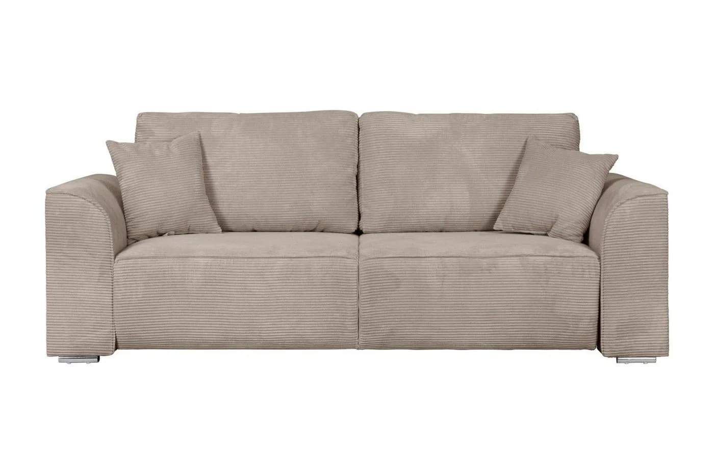 INOSIGN Sofa BEATRICE 2-Sitzer Taupe Cord