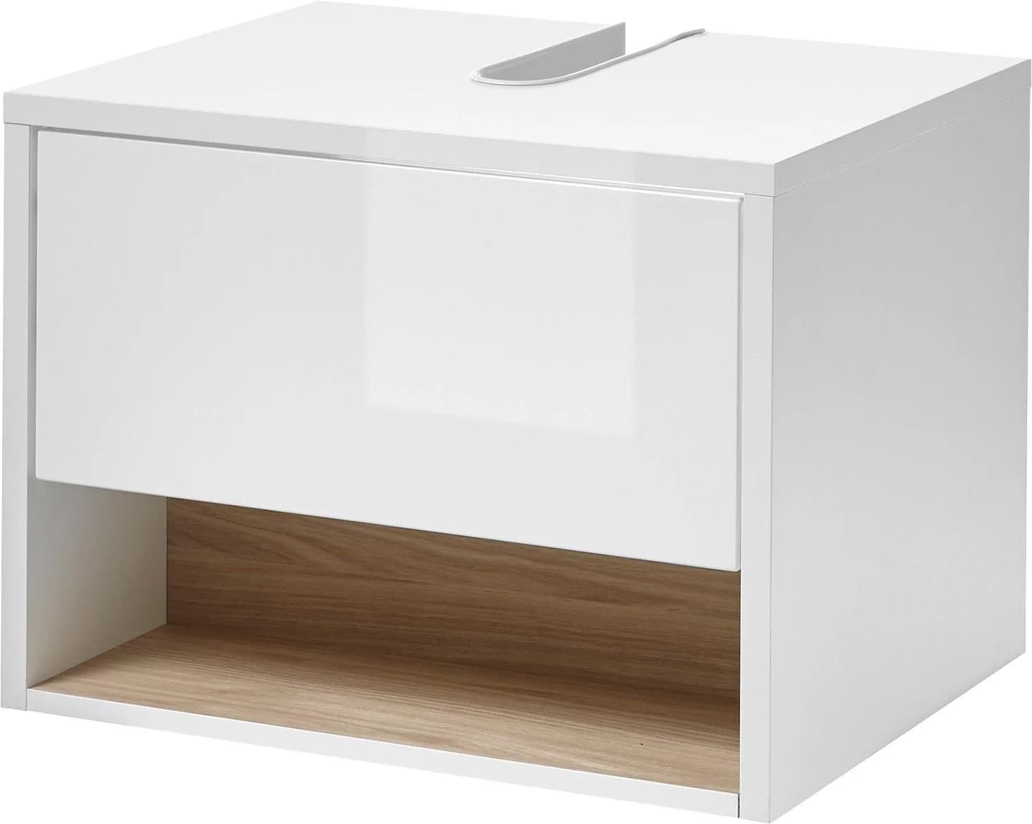 HOME AFFAIRE Studio Line Waschbeckenunterschrank Hochglanz Weiß