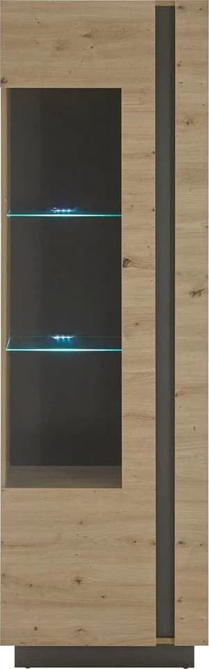 HOME AFFAIRE CLAiR Vitrine 23 Braun Eiche Artisan