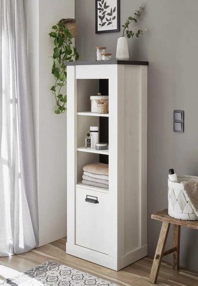 Home affaire Wäscheschrank SHERWOOD Weiß Modern mit Soft-Close