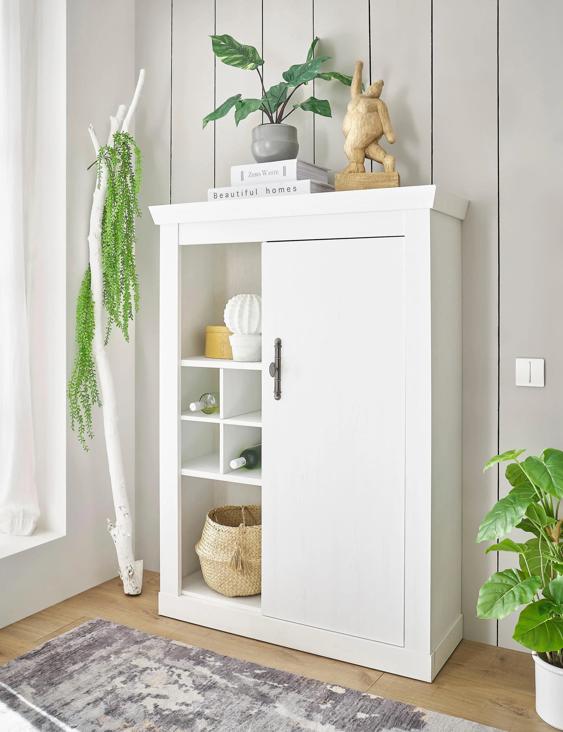 Highboard HOME AFFAIRE "RAVENNA" Weiß Landhausstil