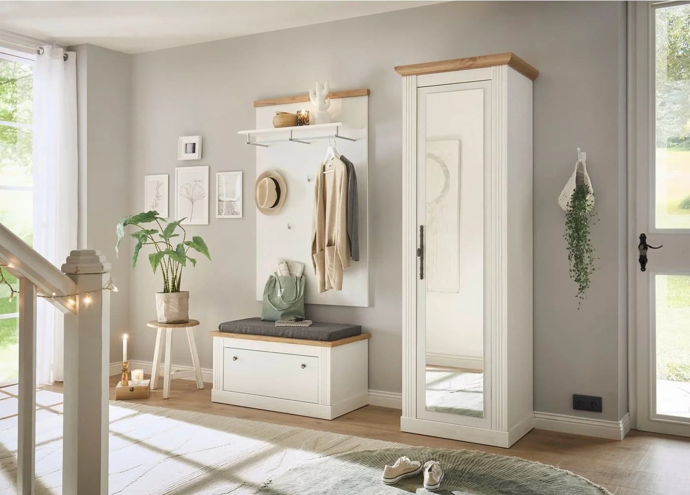 OTTO HOME Schuhschrank WESTMINSTER Landhausstil Weiss Eiche
