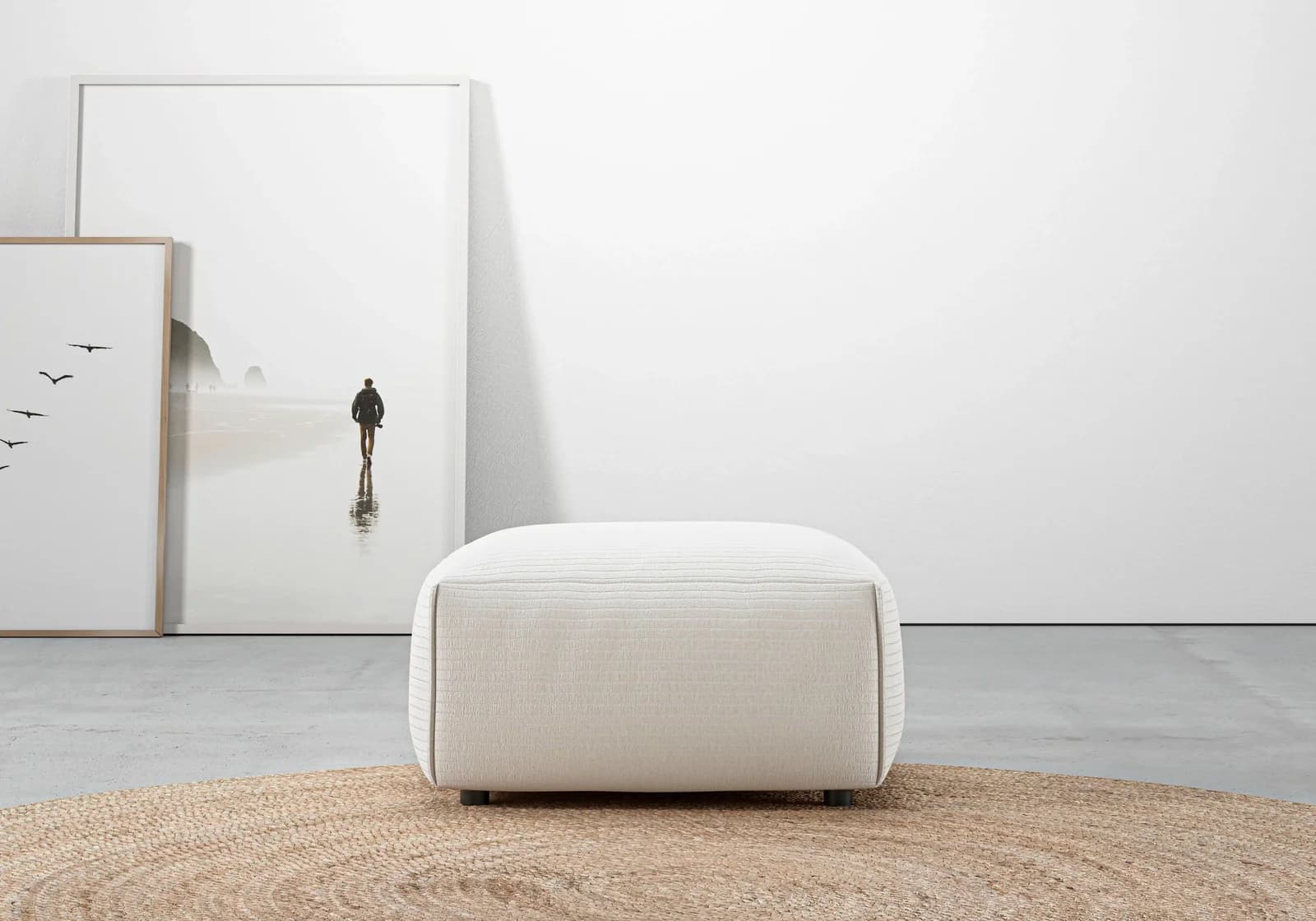 Home Affaire Hocker Glimminge Weiß Polyester