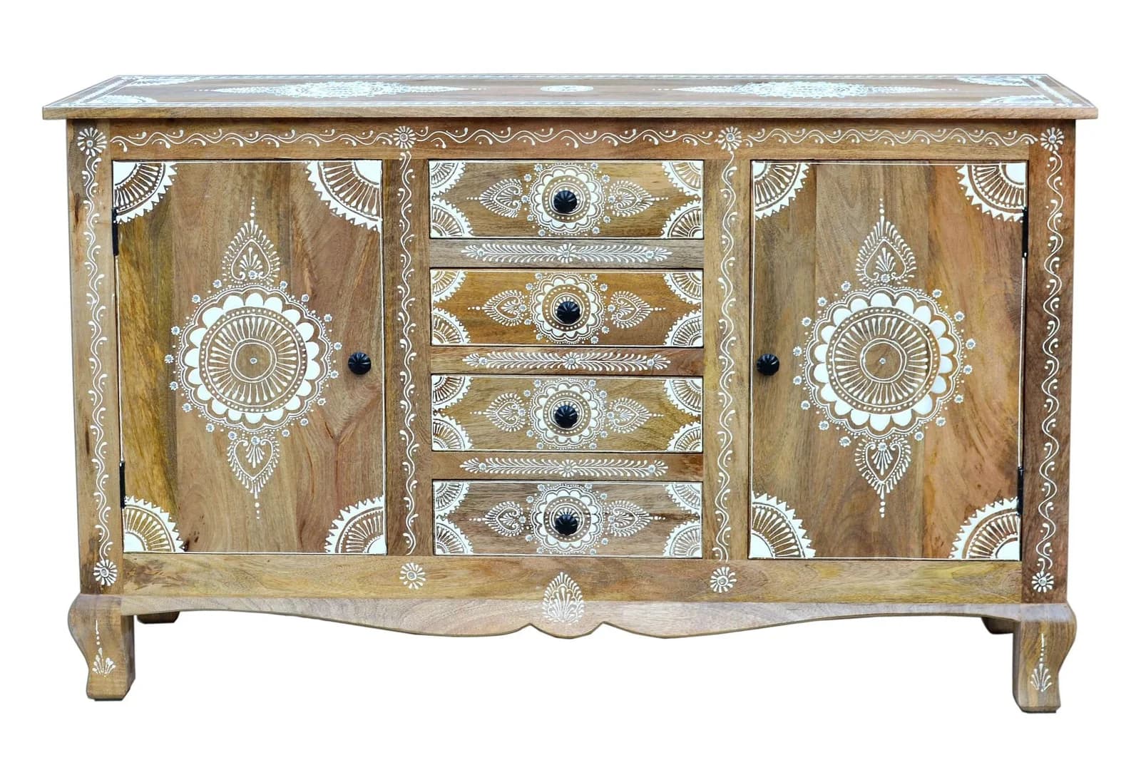 Sideboard HOME AFFAIRE Gullaba Handbemalt 140 cm