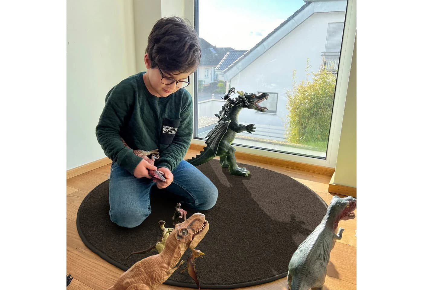 Kubus Kinderteppich Turtle Rund Polypropylen Bunt