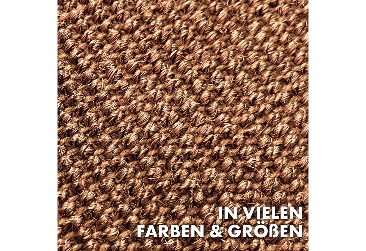 Kubus Kratzmatte für Katzen, Rund, Sisal Kratzteppich, Braun
