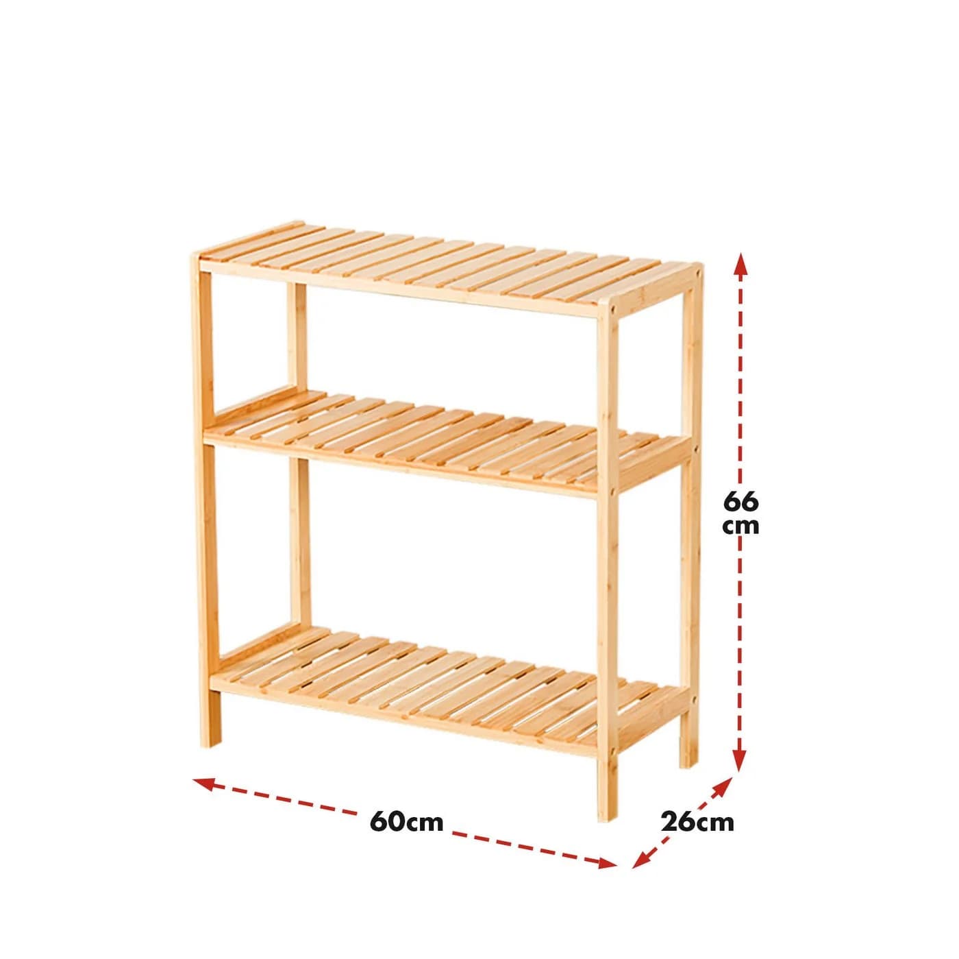 Kubus Bambus Standregal Sequoia 3 Etagen