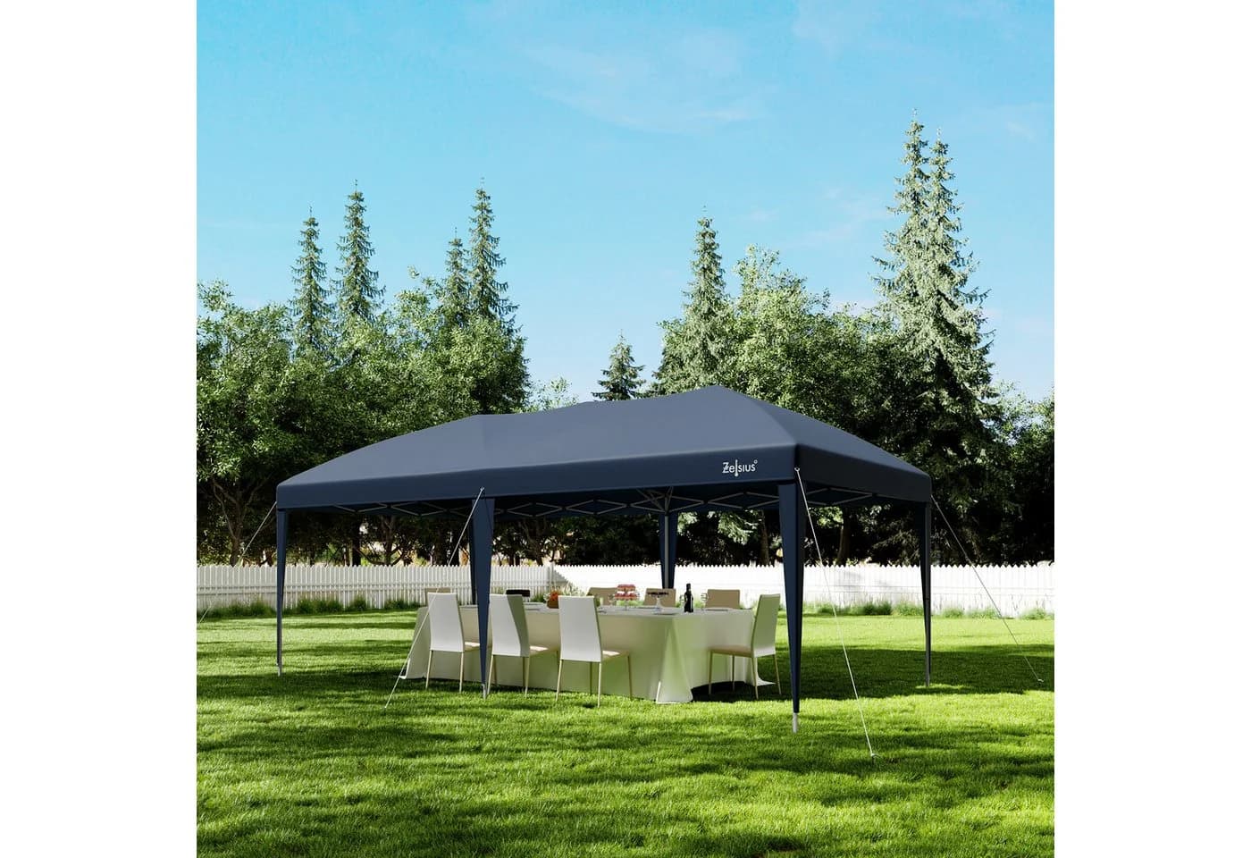 Zelsius Faltpavillon 3x6m Blau mit UV-Schutz